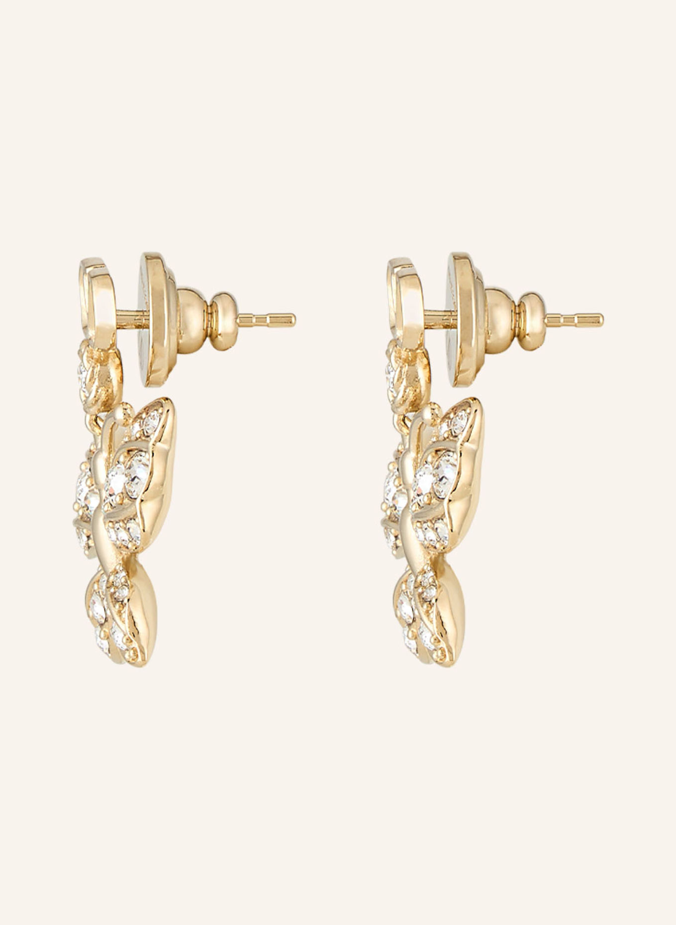 VALENTINO GARAVANI FLUTTERBY Drop Earrings: GOLD / WHITE