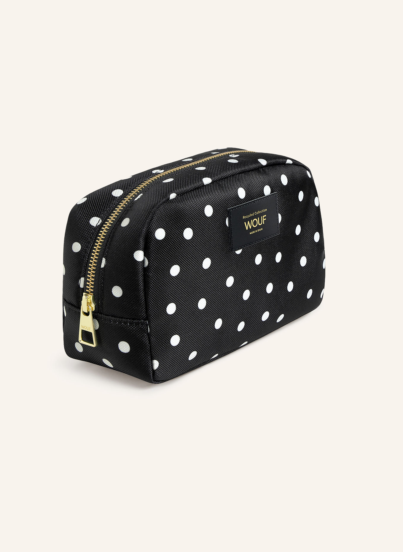 WOUF ICON Makeup Bag: BLACK / WHITE