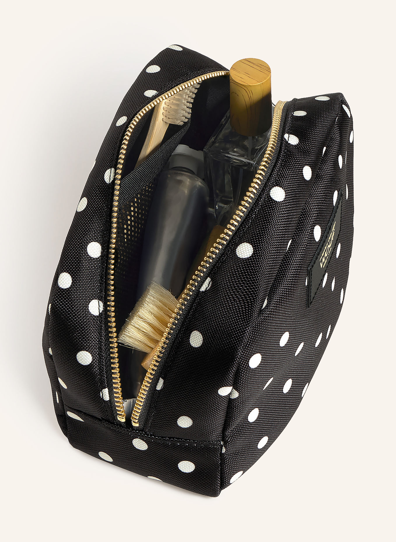 WOUF ICON Makeup Bag: BLACK / WHITE