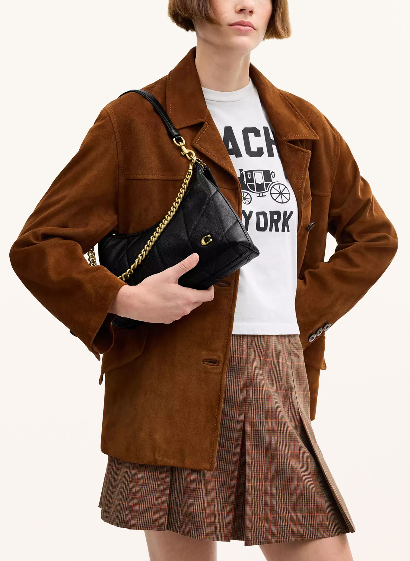 COACH Schoudertas JULIET: ZWART