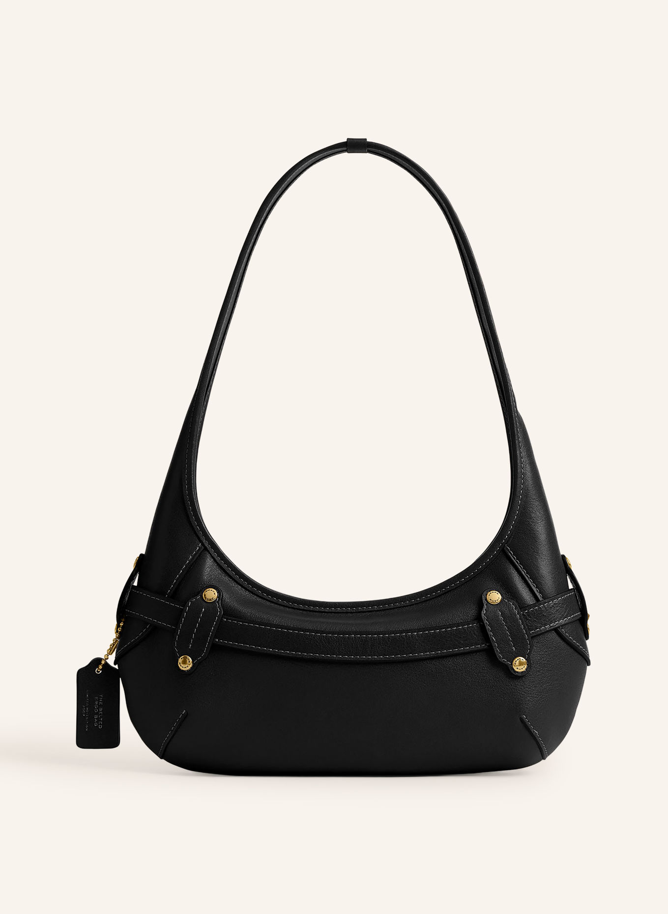 COACH Schultertasche: SCHWARZ / GOLD