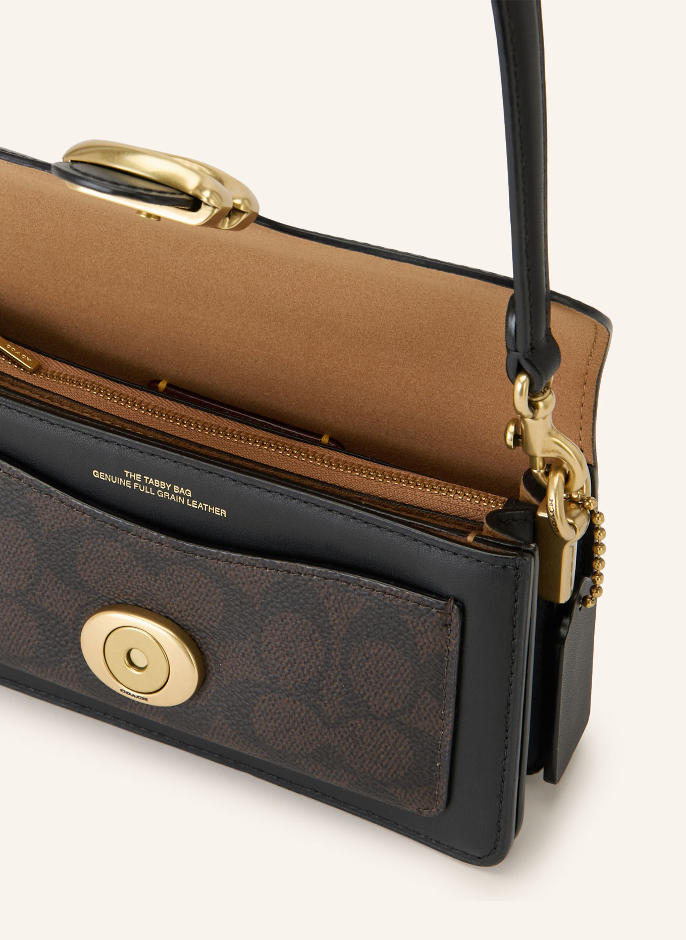 COACH Crossbody-taske TABBY 20: SORT / GULD / MØRKEBRUN