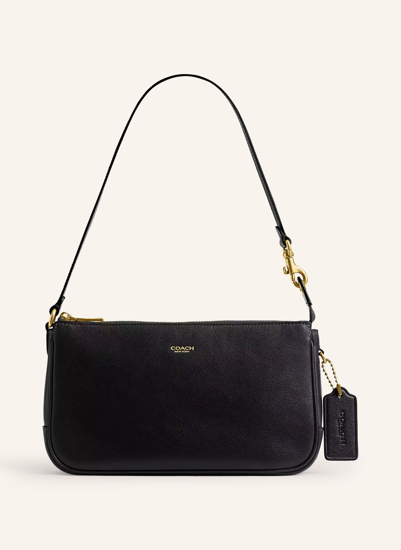 COACH Schultertasche PLAZA: SCHWARZ / GOLD