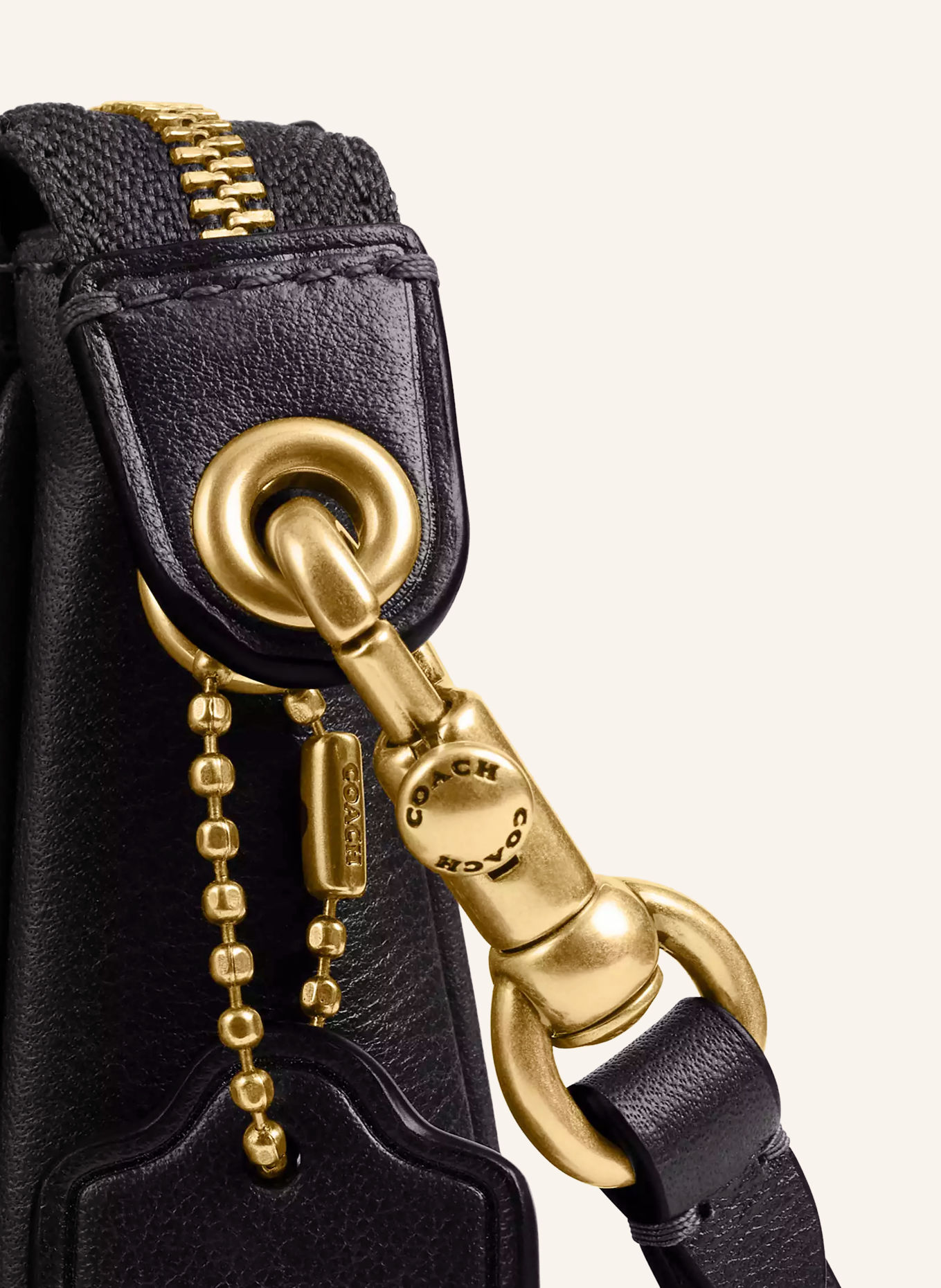 COACH Schultertasche PLAZA: SCHWARZ / GOLD