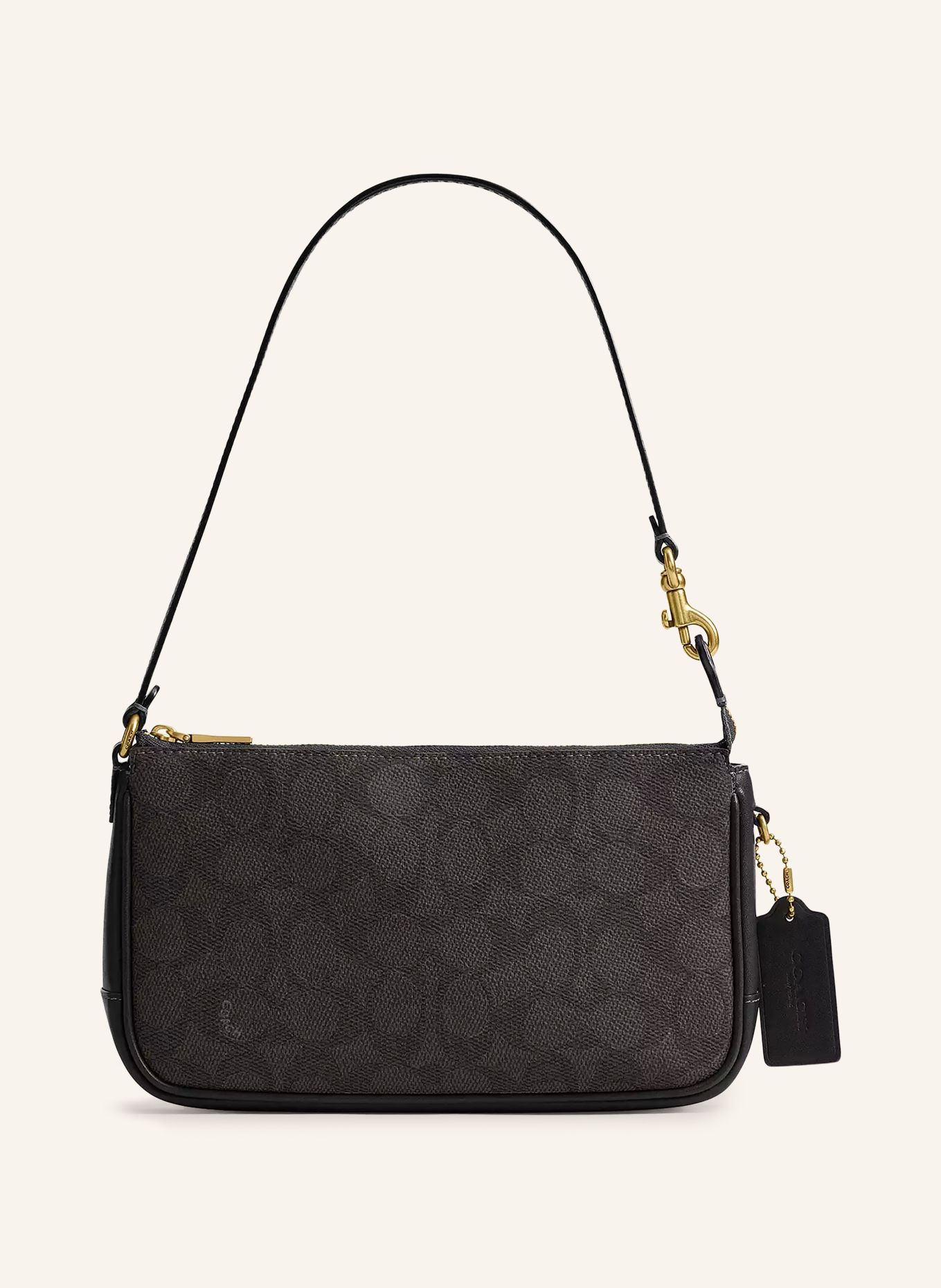 COACH PLAZA Handbag: DARK BROWN / BLACK