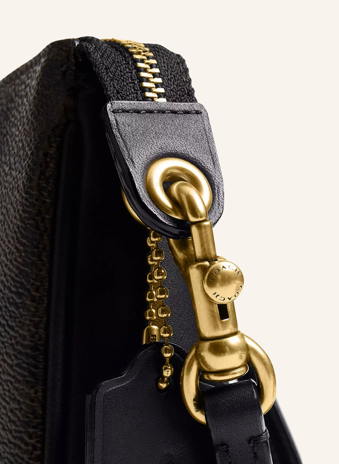 COACH PLAZA Handbag: DARK BROWN / BLACK