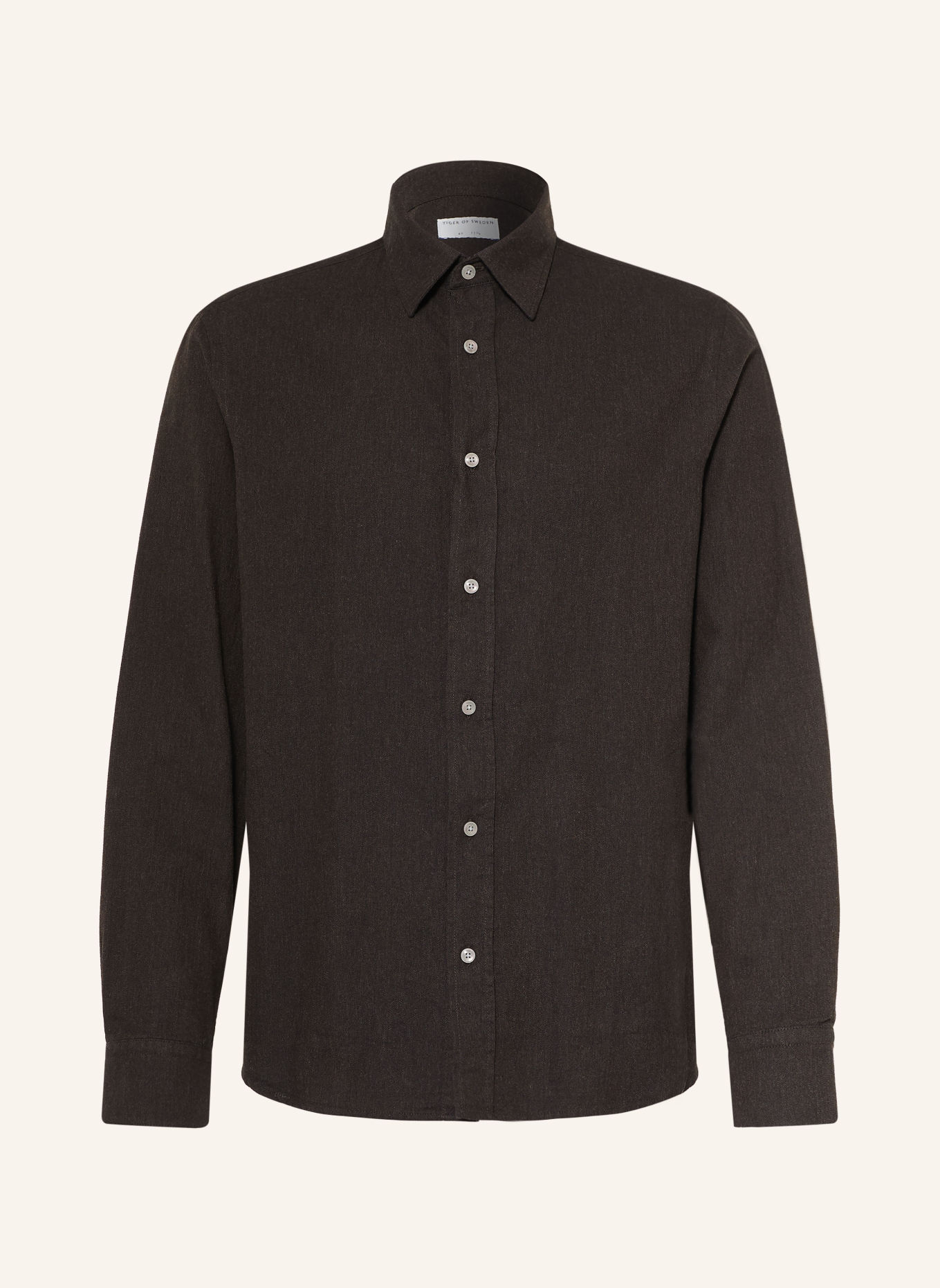 TIGER OF SWEDEN Chemise en flanelle BJORN, coupe décontractée: MARRON FONCÉ