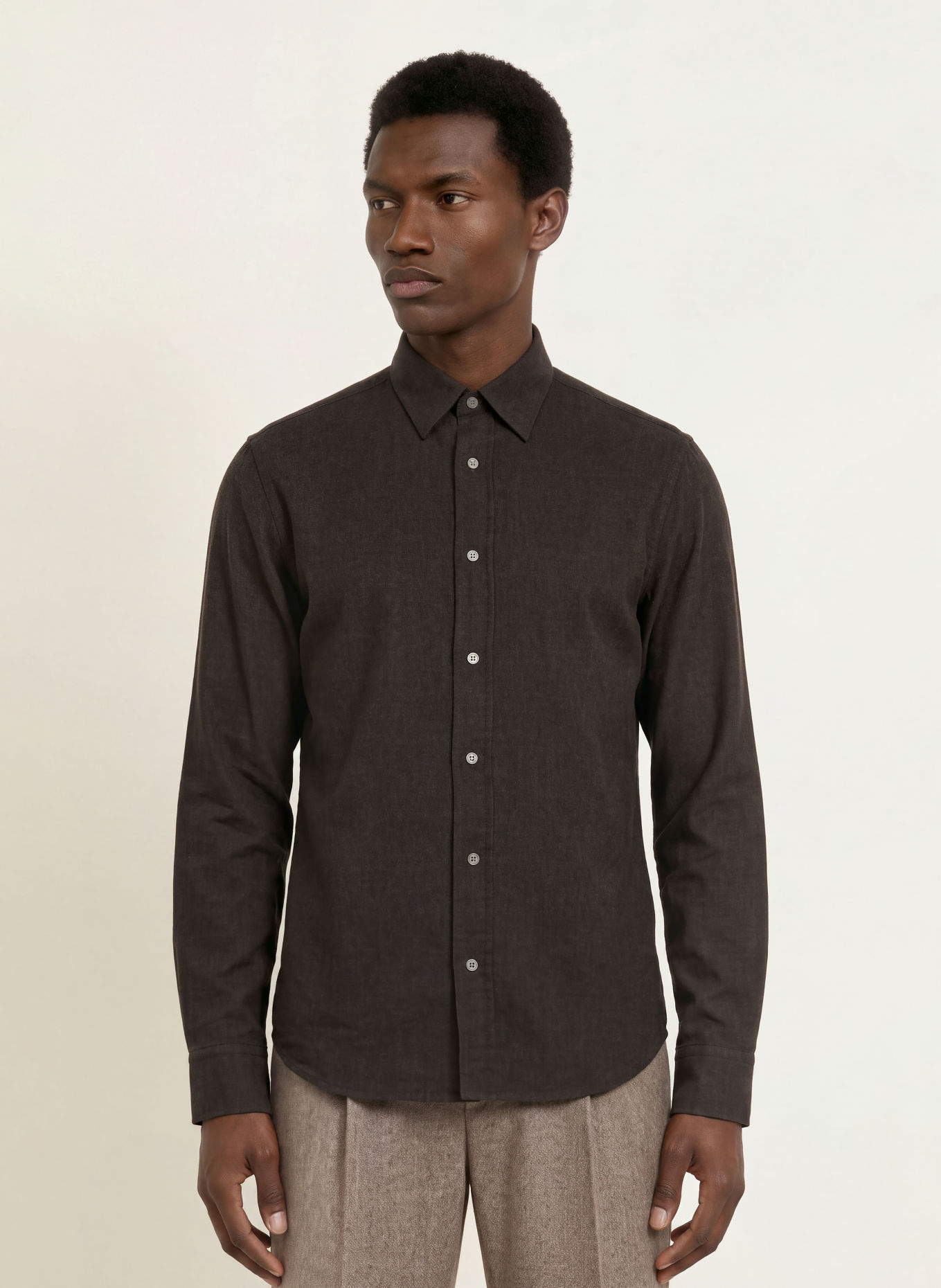 TIGER OF SWEDEN Chemise en flanelle BJORN, coupe décontractée: MARRON FONCÉ
