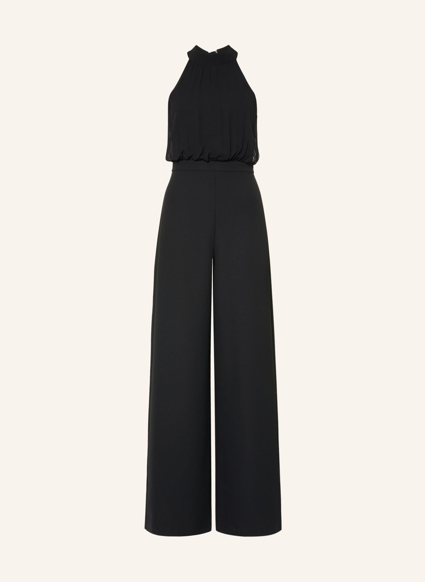 MAX & Co. DENVER1 jumpsuit in a mix of materials with a bow tie: BLACK