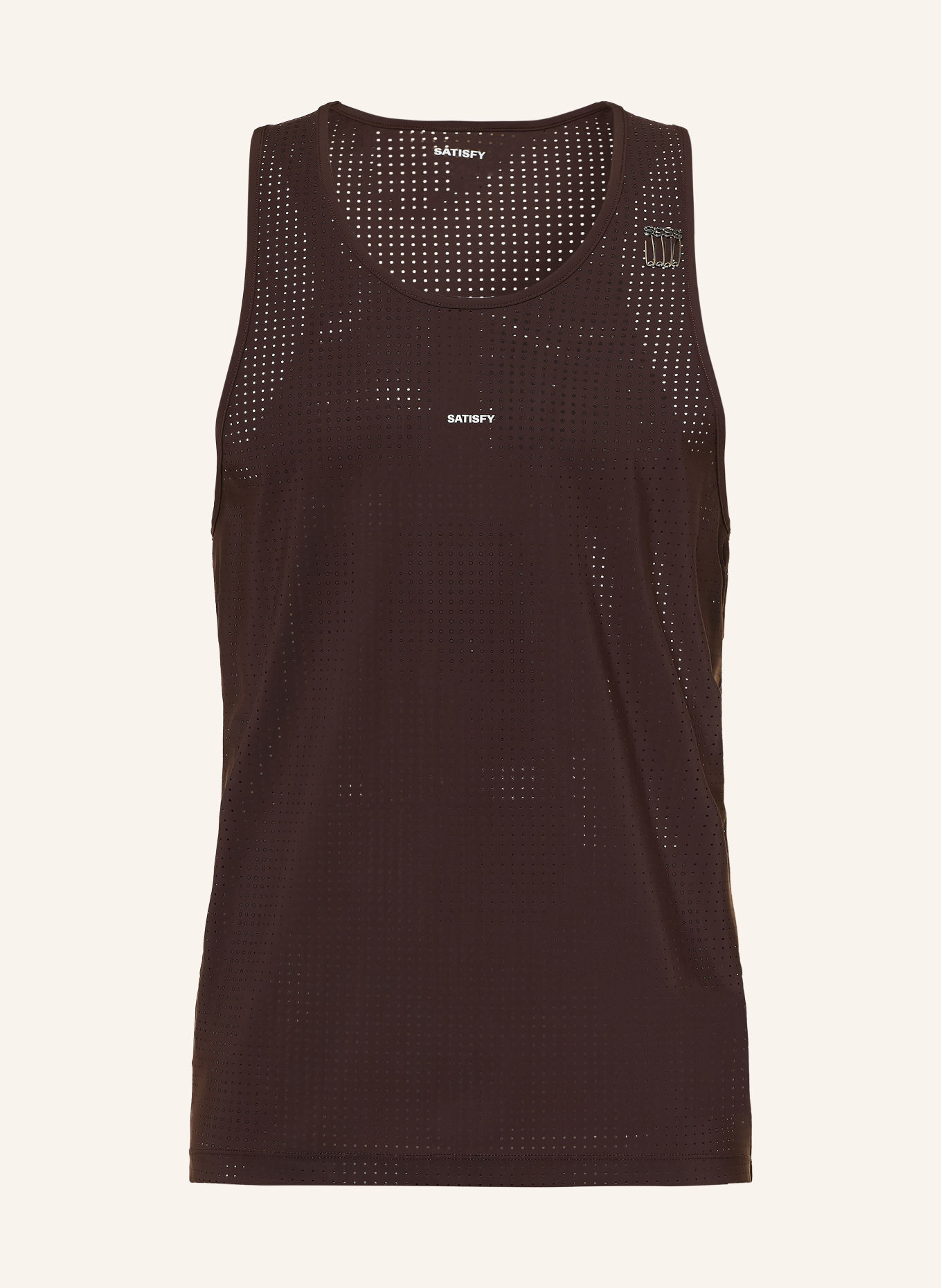 SATISFY Hardloopshirt SPACE-O™: MARRON FONCÉ