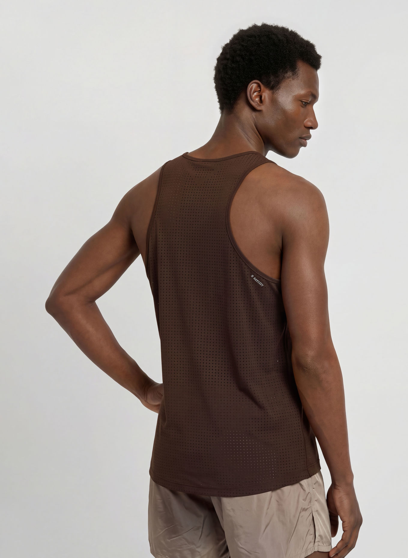 SATISFY Hardloopshirt SPACE-O™: MARRON FONCÉ