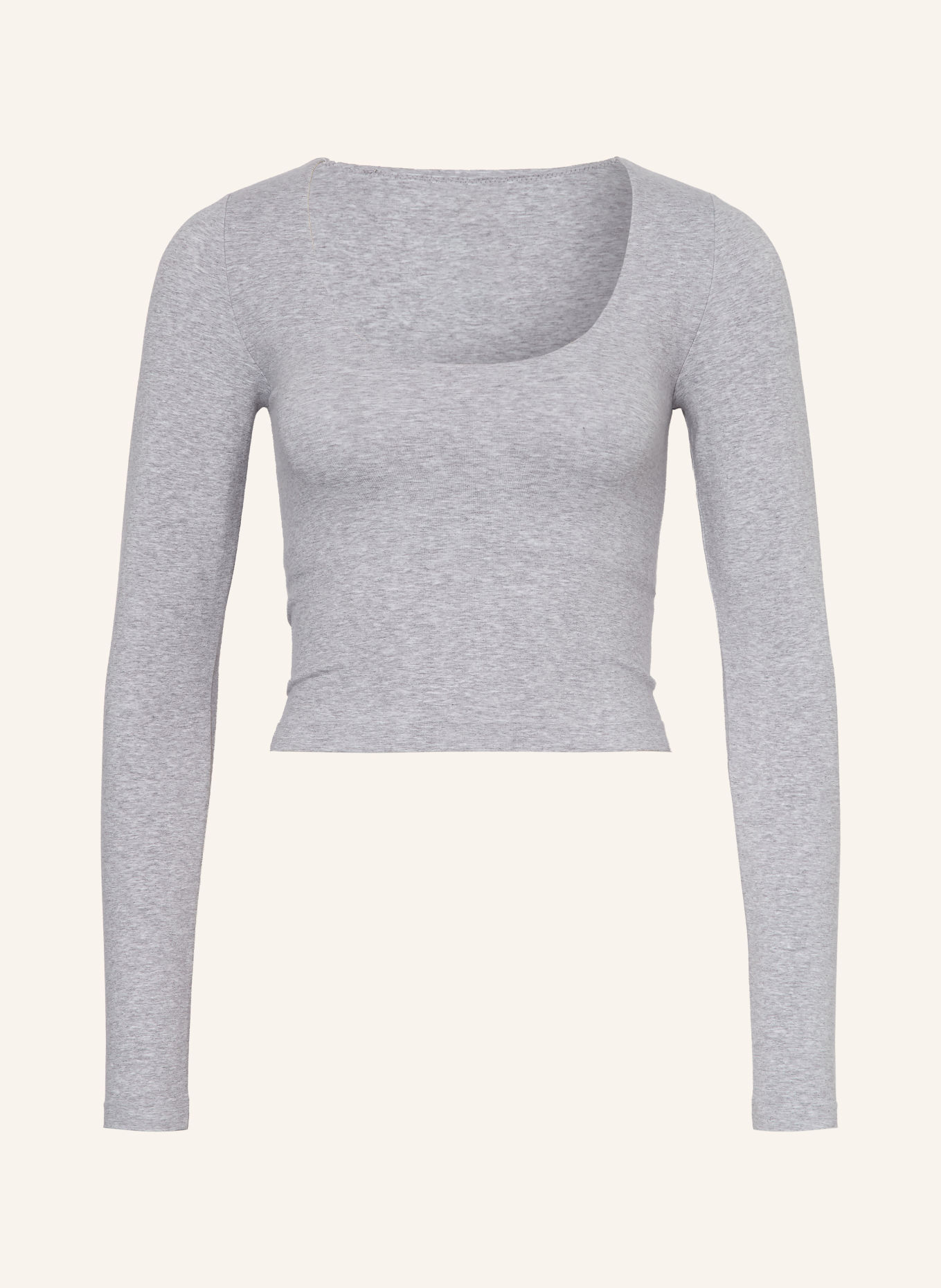 GYMSHARK Funktionsshirt COTTONMOVE™ MIDI: HELLGRAU