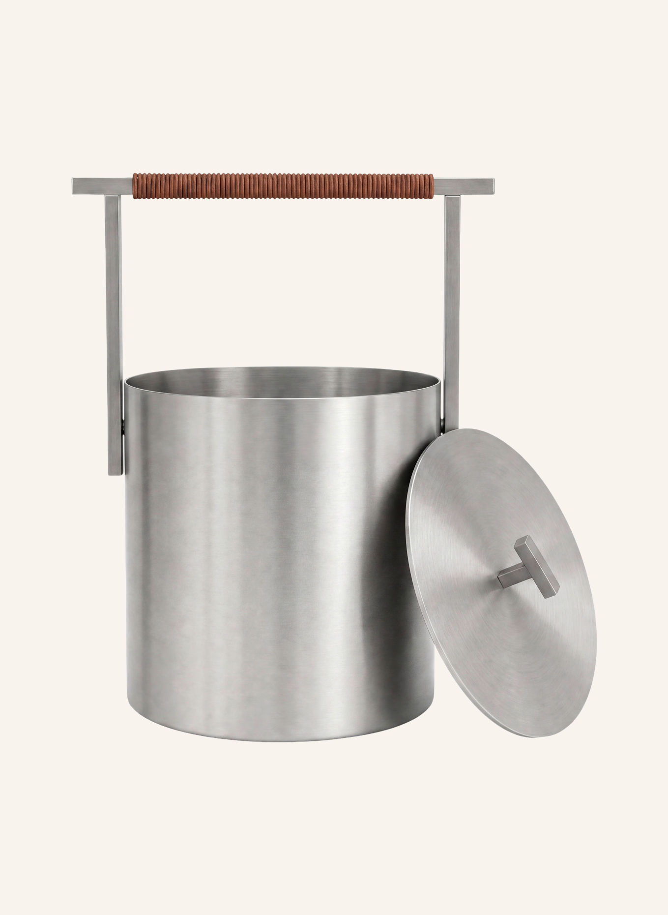 blomus Ascheeimer ASKA: SILBER / DUNKELBRAUN