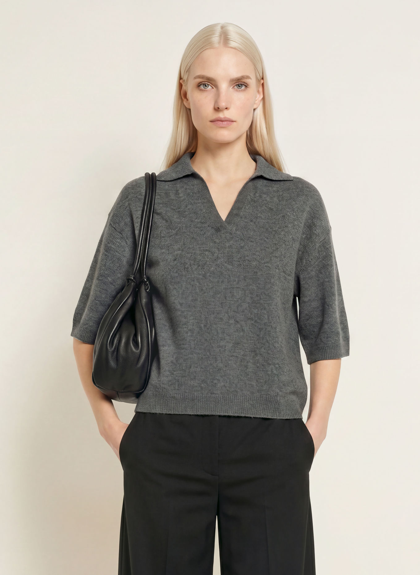 Marc O'Polo Pullover mit 3/4-Arm: DUNKELGRAU