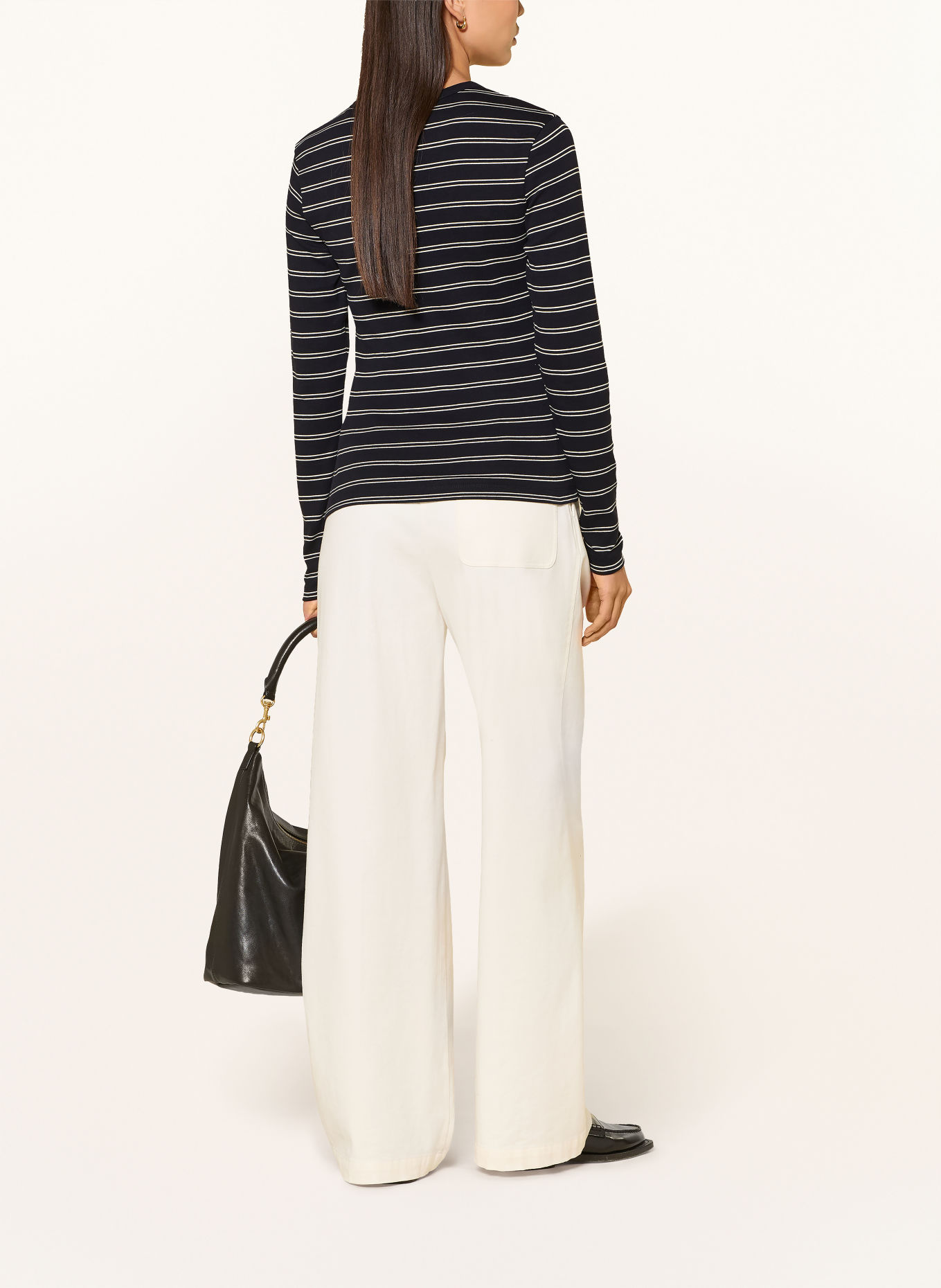 Marc O'Polo Long-sleeve shirt: DARK BLUE / WHITE