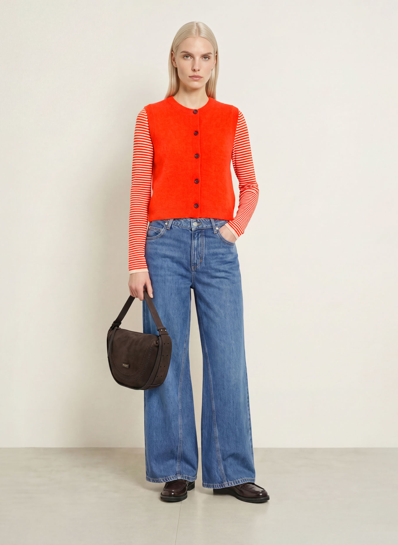 Marc O'Polo Strickweste: ORANGE
