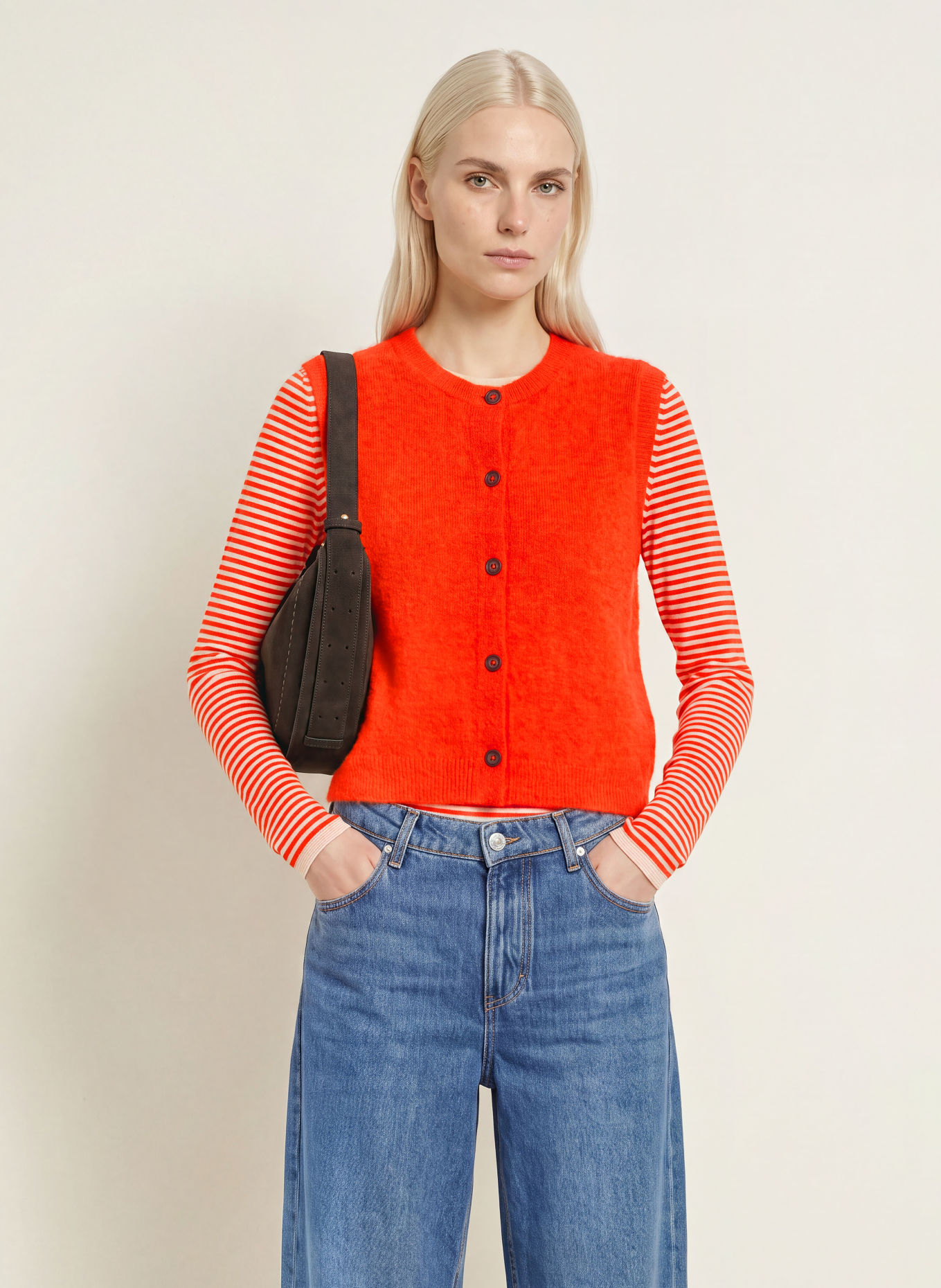 Marc O'Polo Strickweste: ORANGE