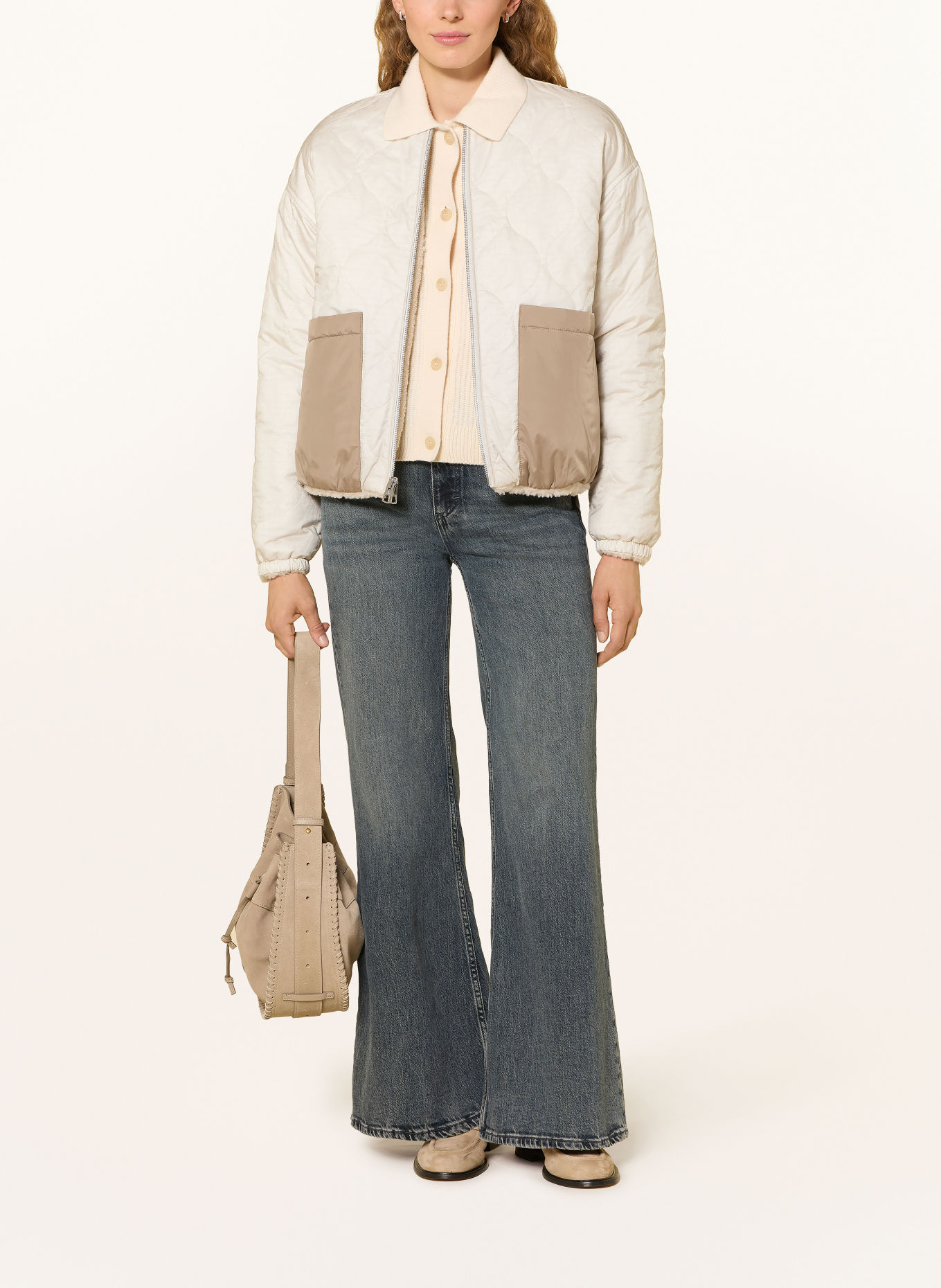 Marc O'Polo Teddyfell-Jacke zum Wenden: CREME