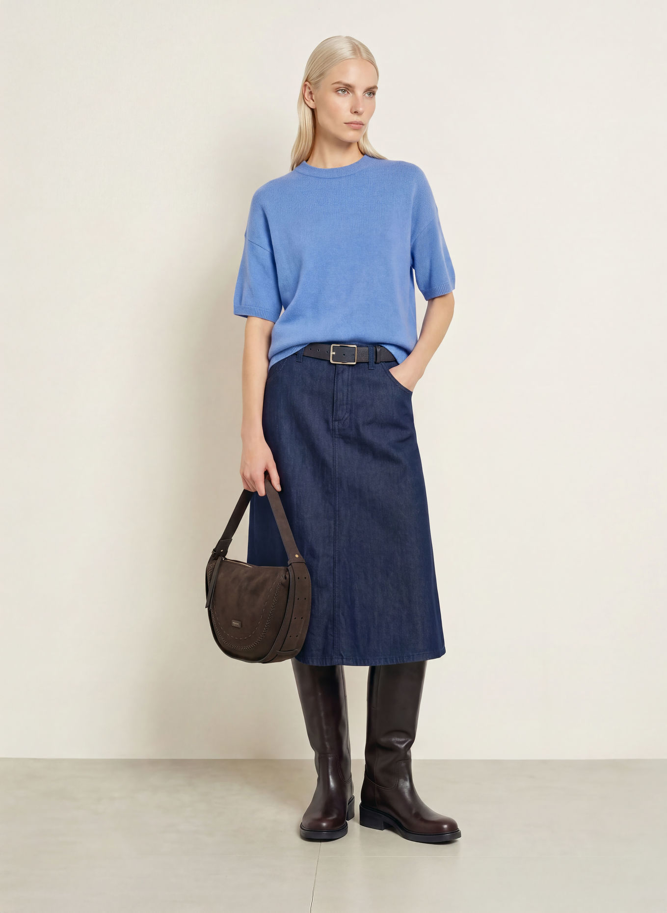 Marc O'Polo Strickshirt: HELLBLAU