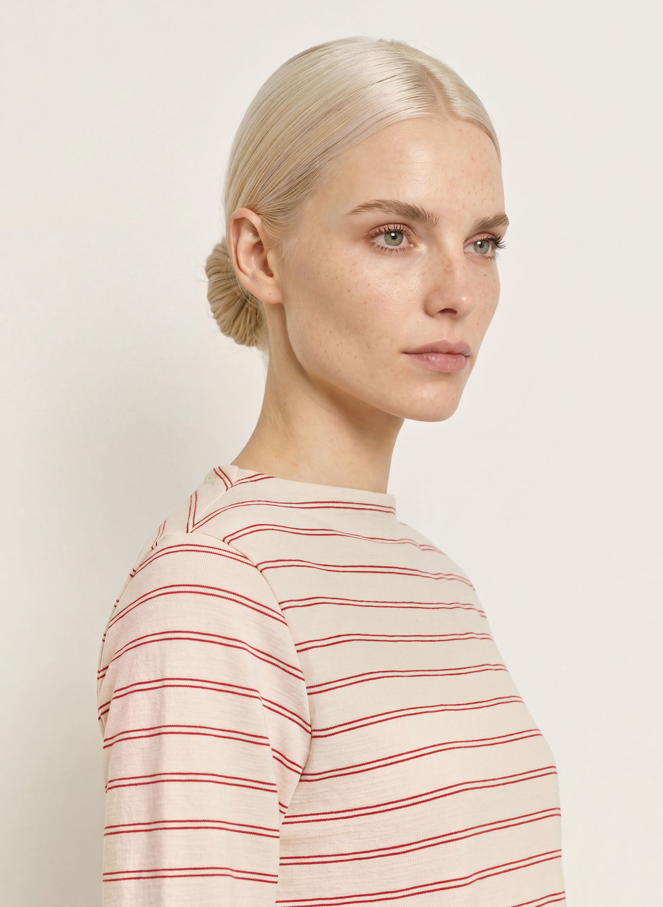 Marc O'Polo Sweatshirt: ECRU / DARK RED