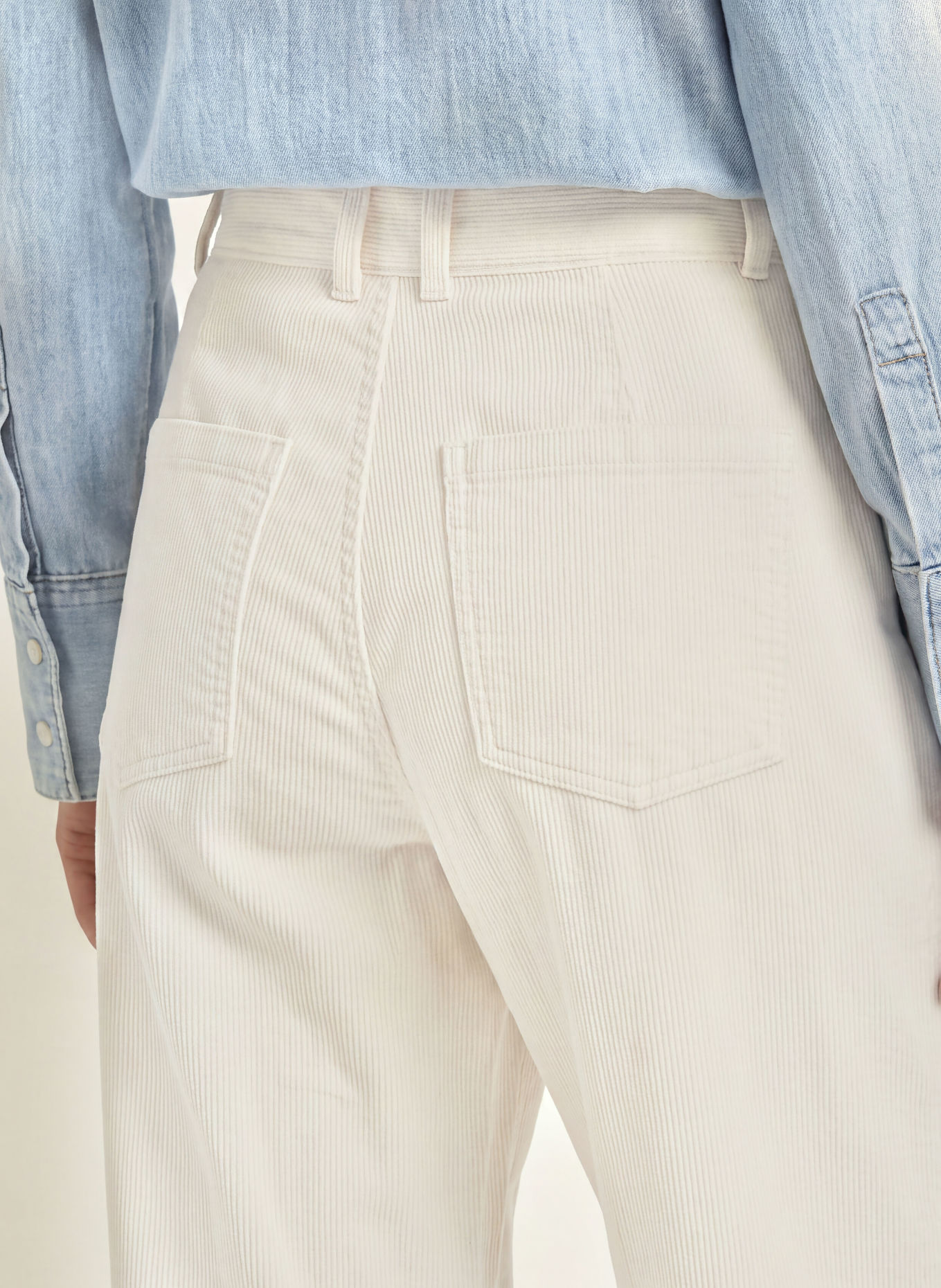 Marc O'Polo MILKY 7/8-length corduroy trousers: ECRU
