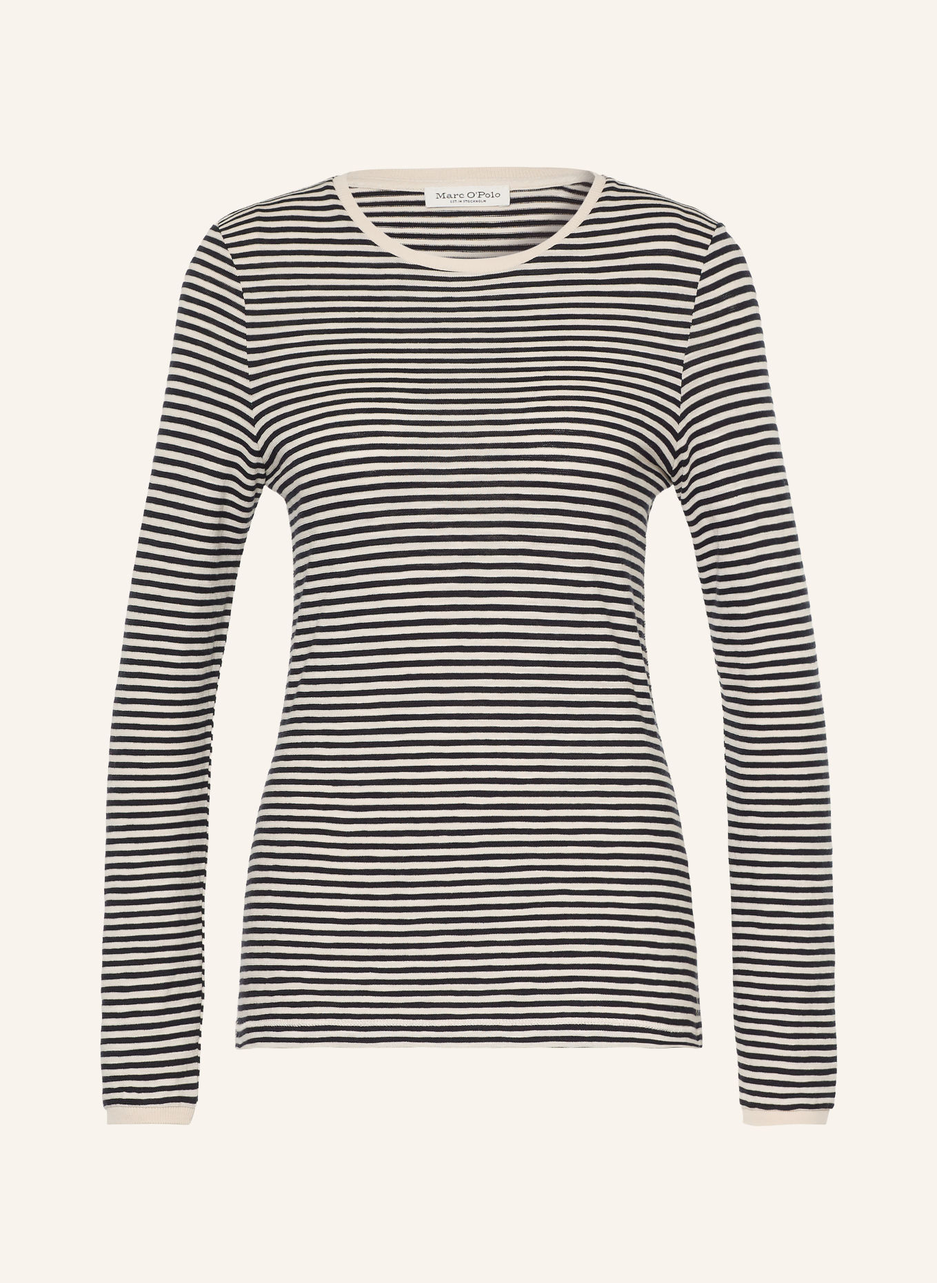 Marc O'Polo Longsleeve: DUNKELBLAU / WEISS