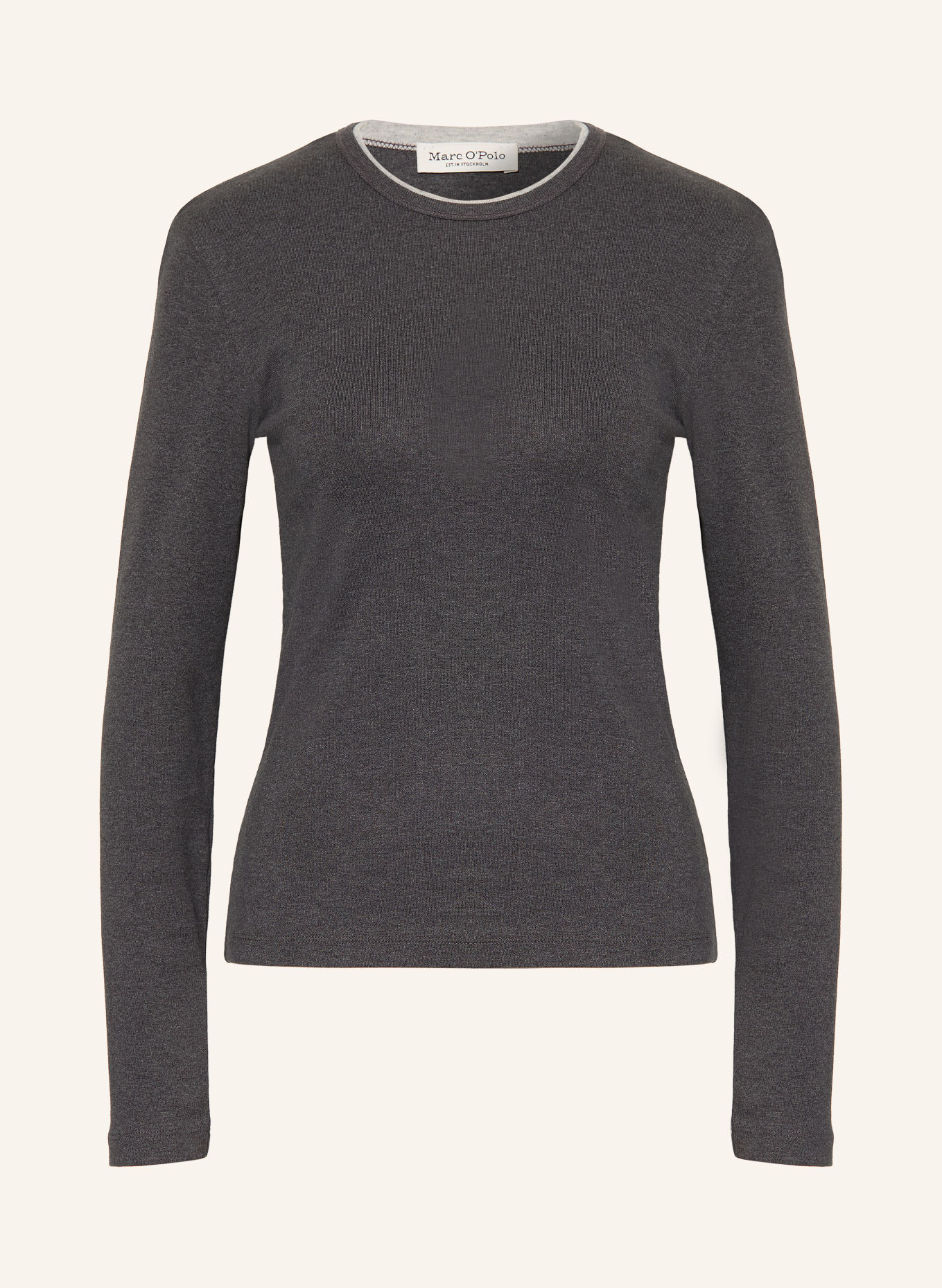Marc O'Polo Longsleeve: DUNKELGRAU / HELLGRAU