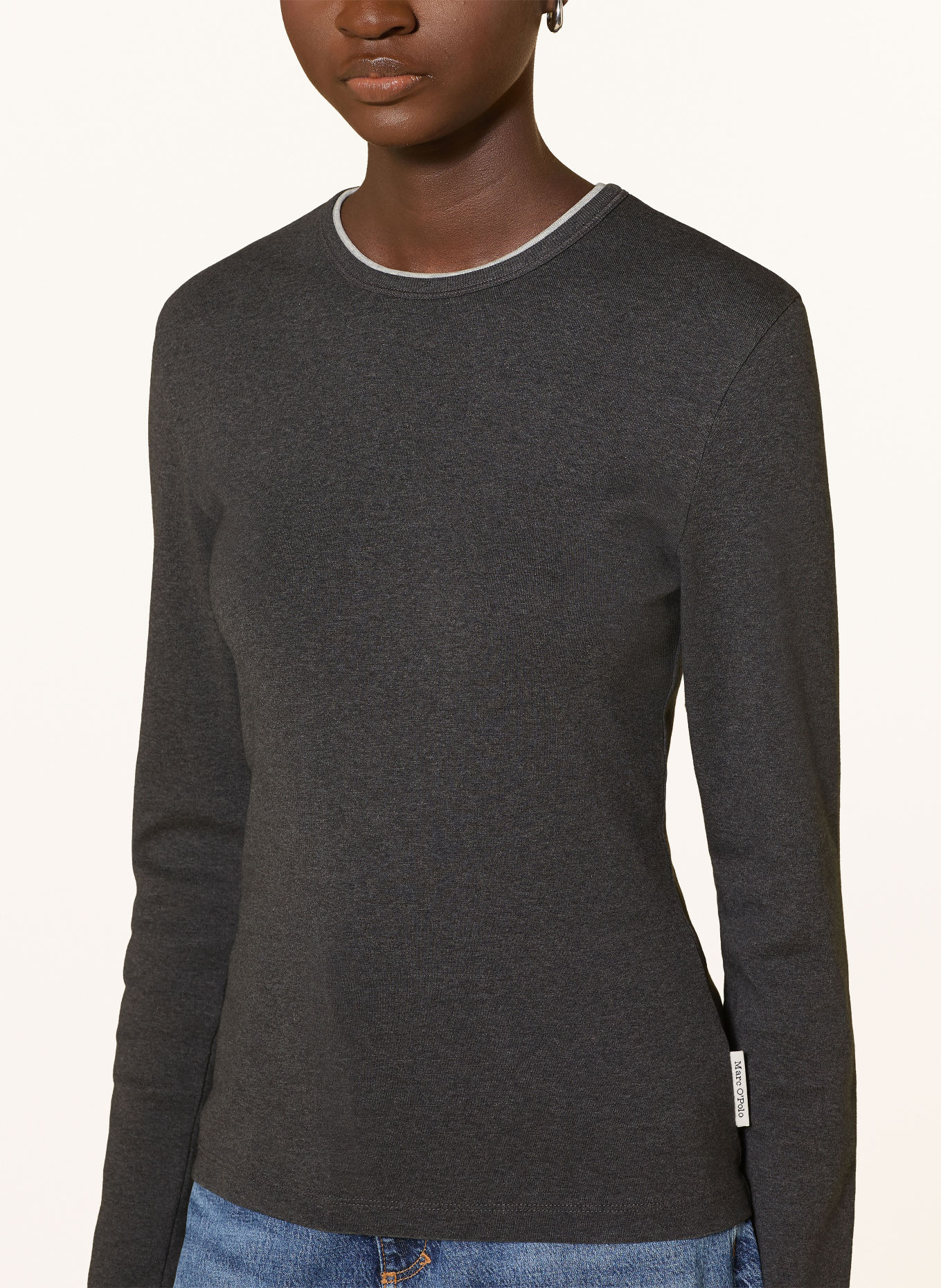 Marc O'Polo Longsleeve: DUNKELGRAU / HELLGRAU