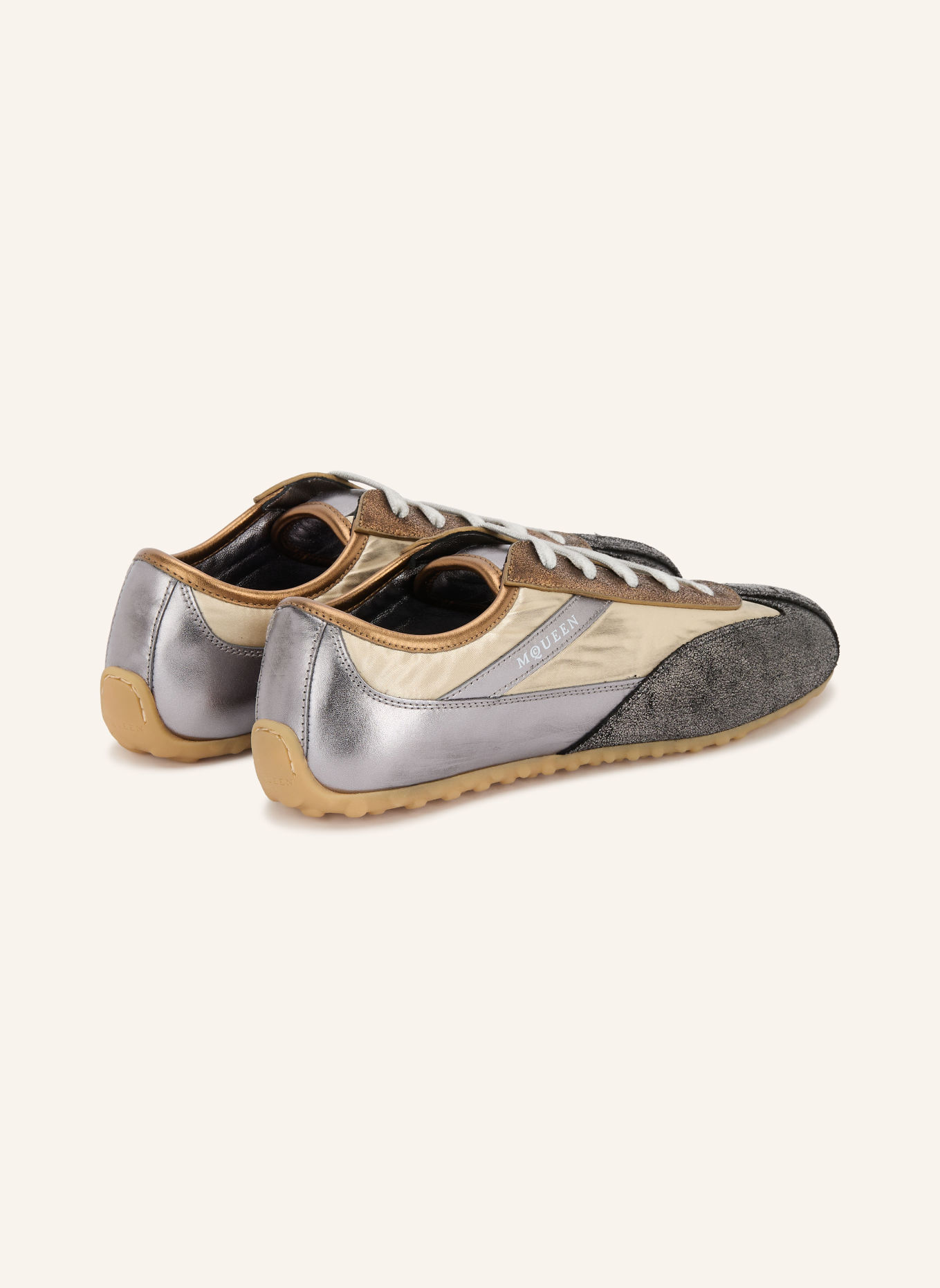 McQUEEN Sneakers: OR / GRIS FONCÉ