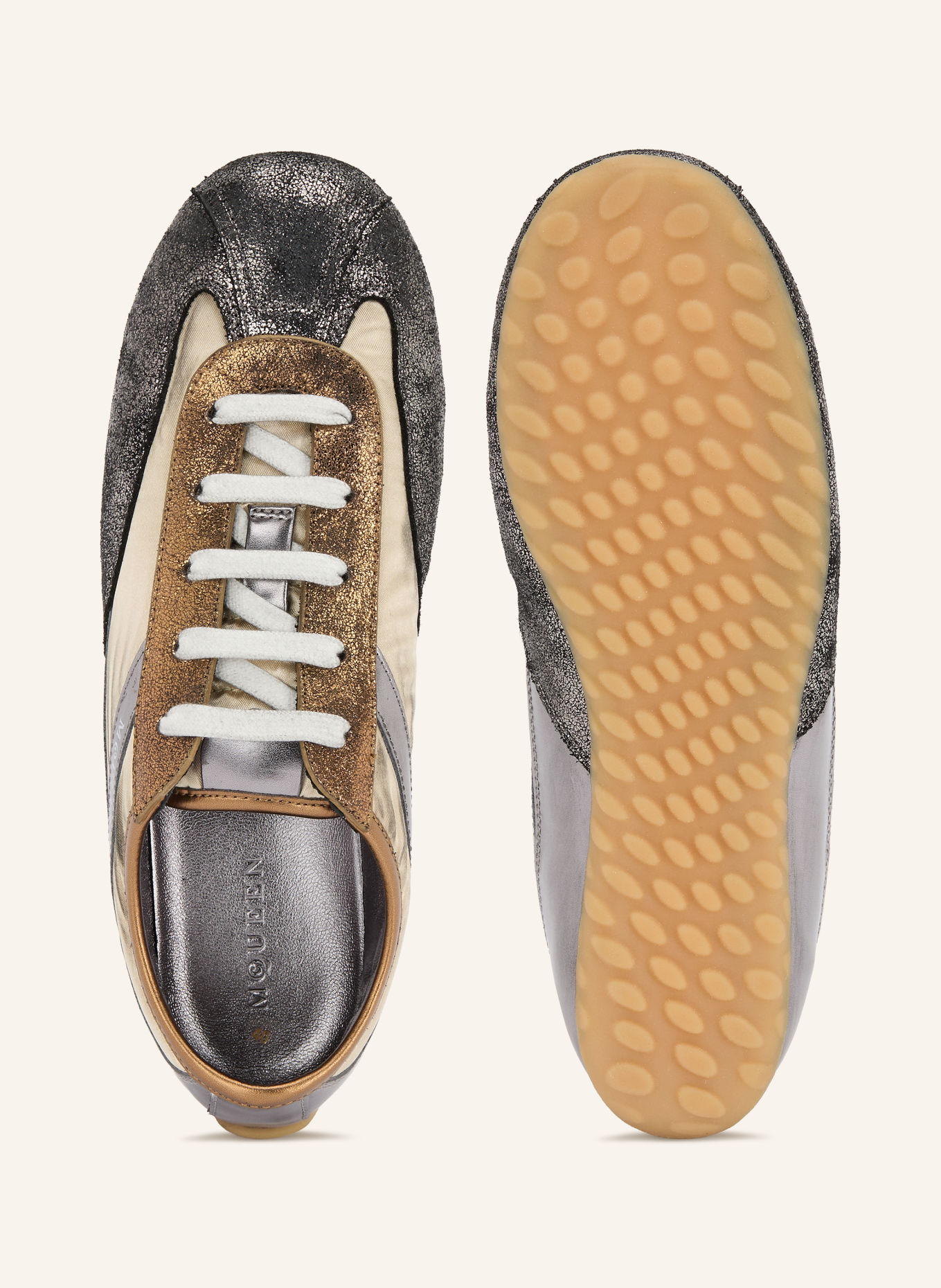 McQUEEN Sneakers: OR / GRIS FONCÉ