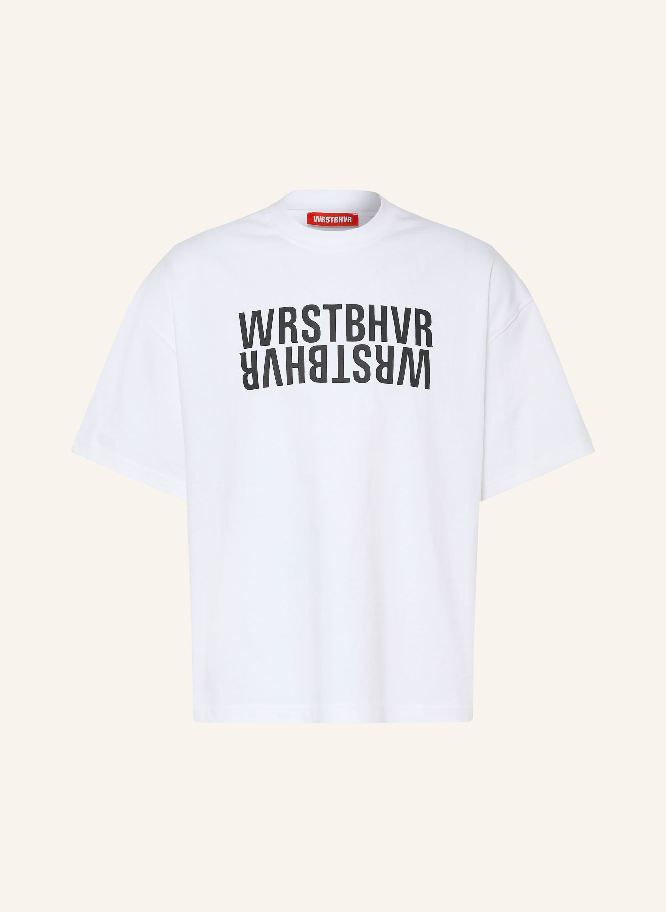 WRSTBHVR RASMUS V2 T-shirt: WHITE / BLACK