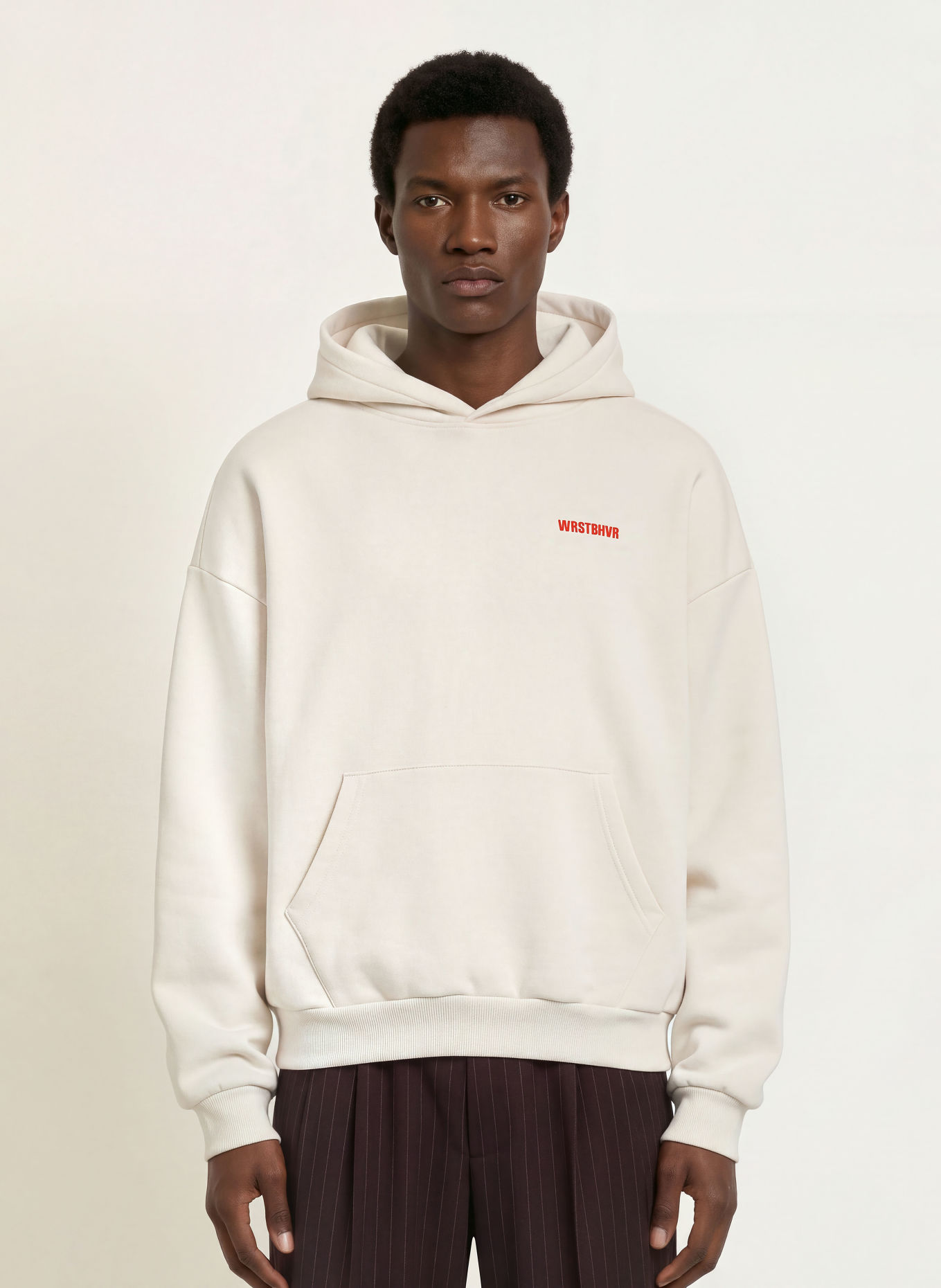 WRSTBHVR ONRO V3 Hoodie: CREAM / RED