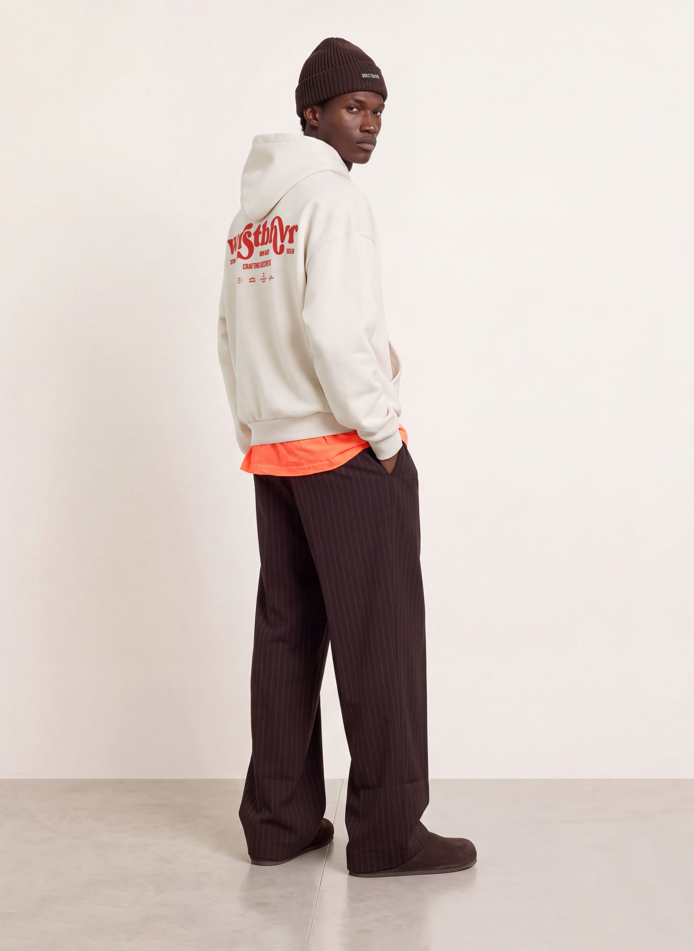 WRSTBHVR ONRO V3 Hoodie: CREAM / RED