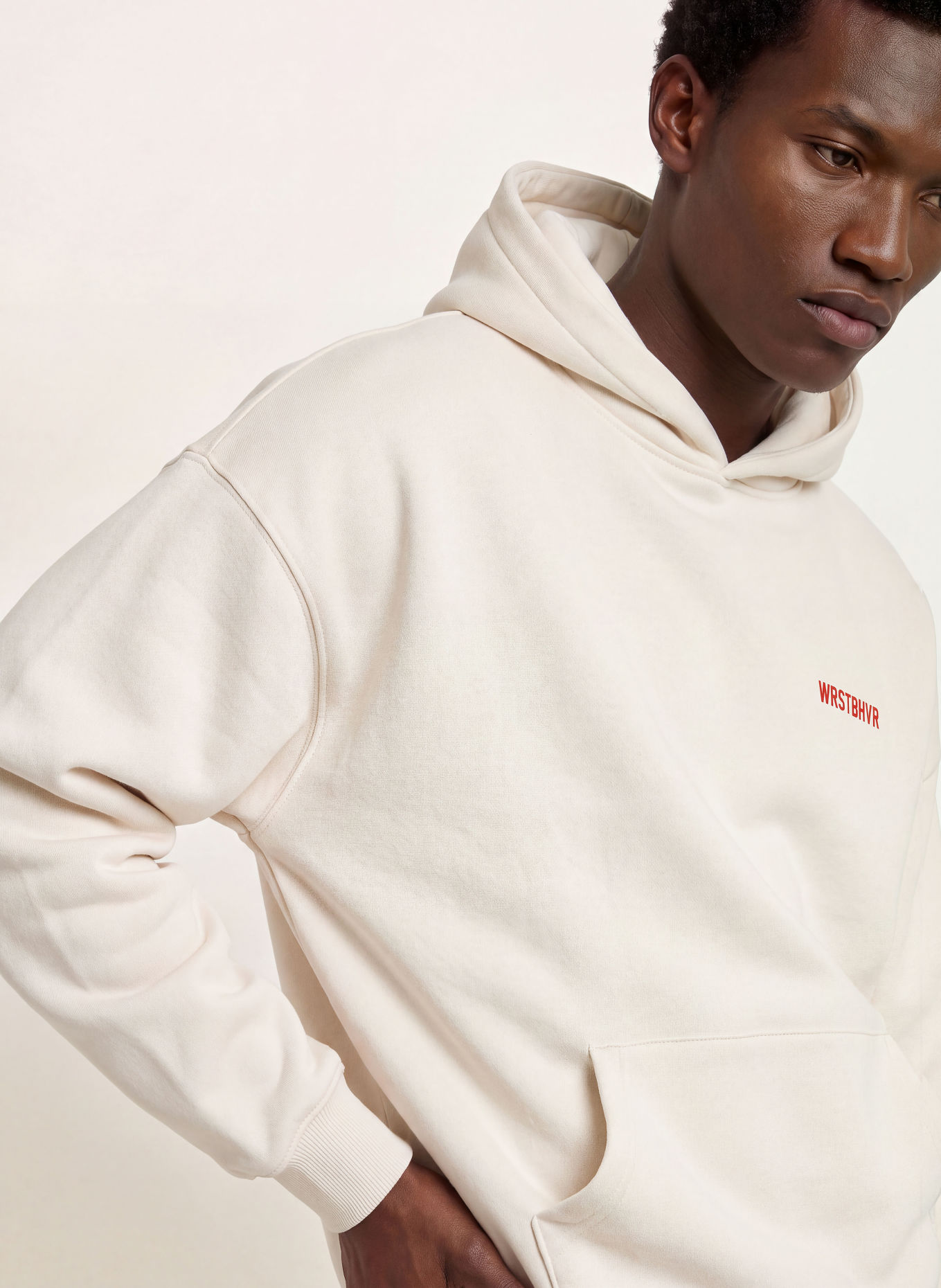 WRSTBHVR ONRO V3 Hoodie: CREAM / RED