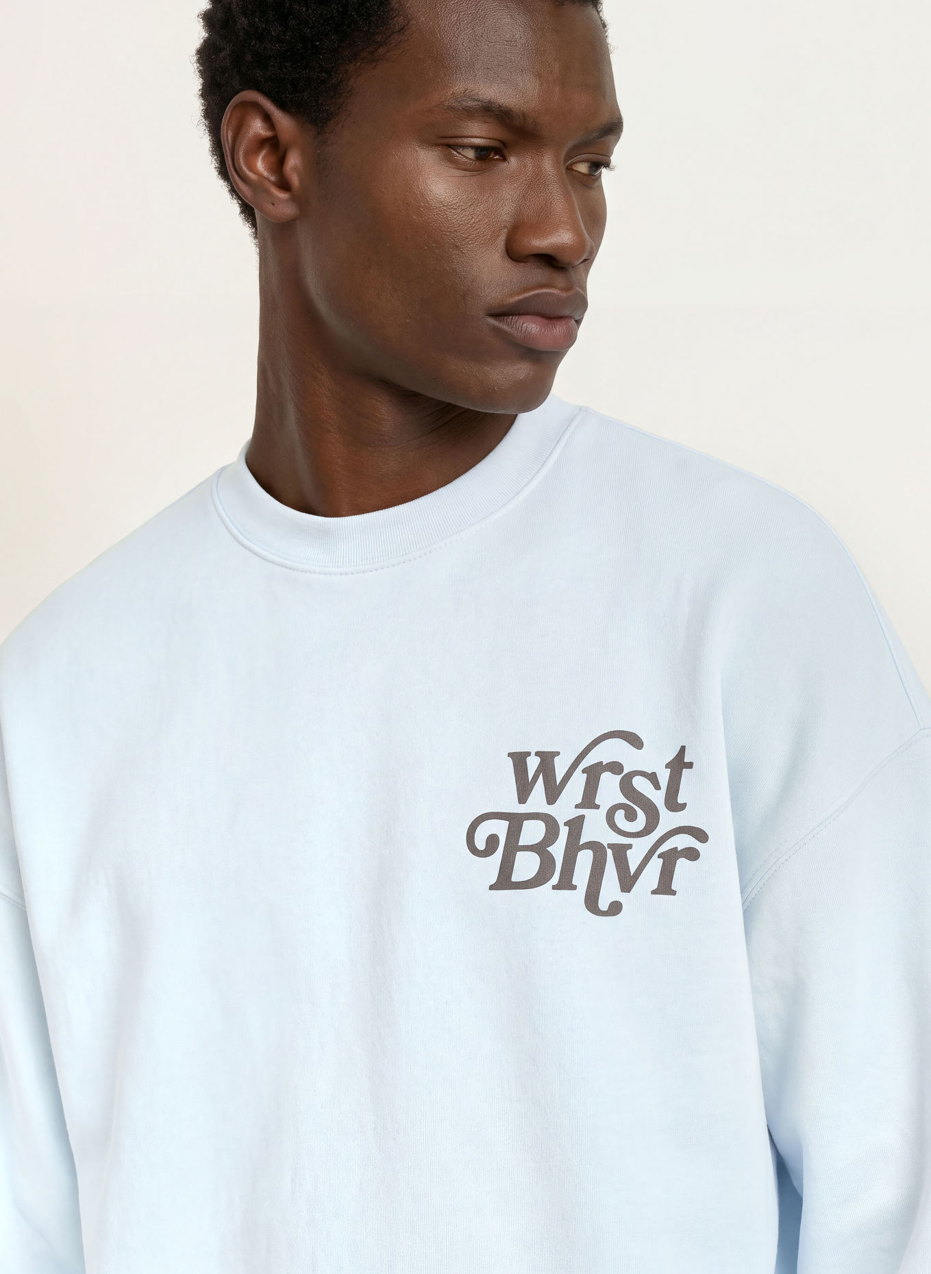 WRSTBHVR Sweatshirt REED V2: HELLBLAU / DUNKELGRAU