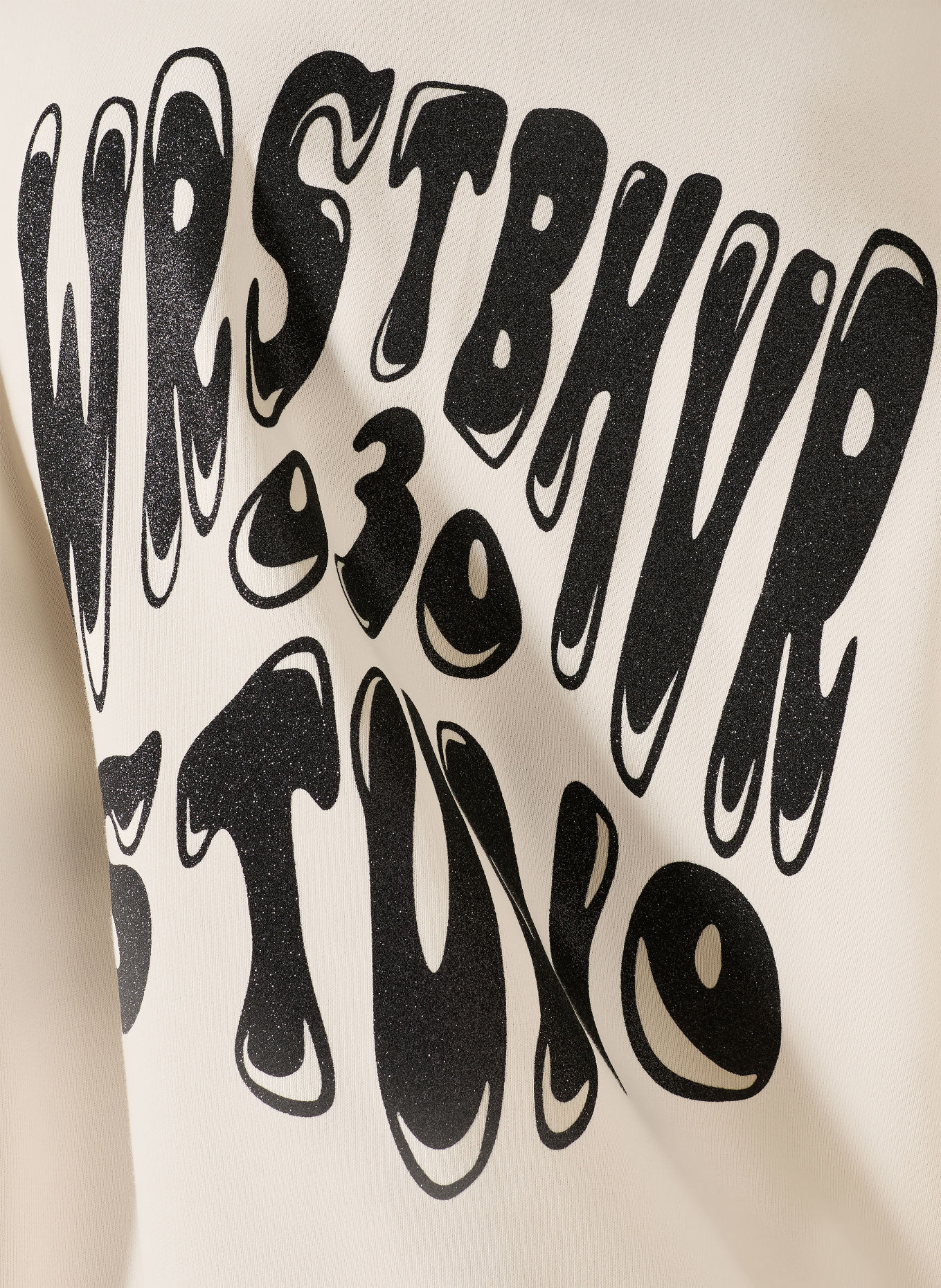 WRSTBHVR Sweatshirt FLYNN V2: CREME / SCHWARZ