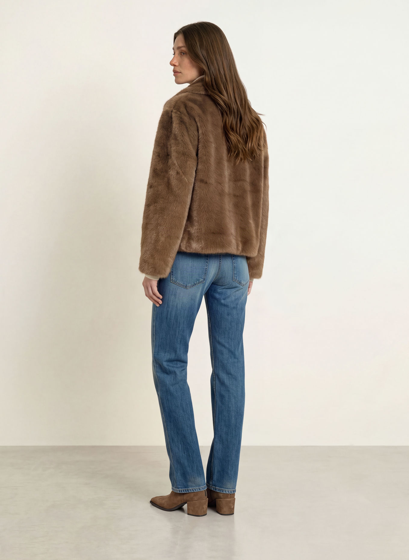 mabrun Kunstfell-Jacke FREYA: BRAUN