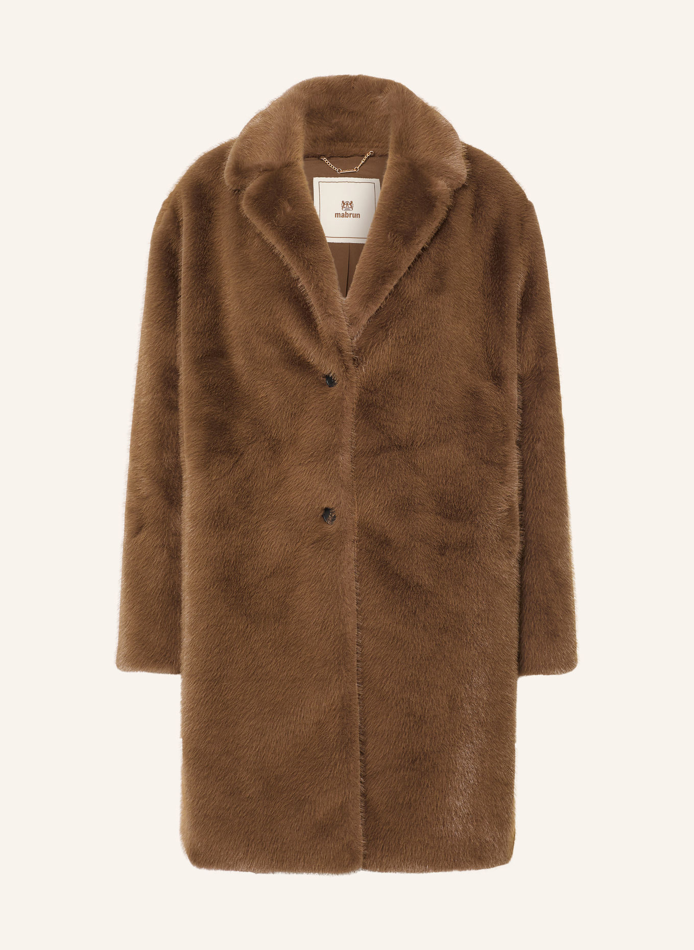mabrun FABIANA Faux Fur Coat: BROWN