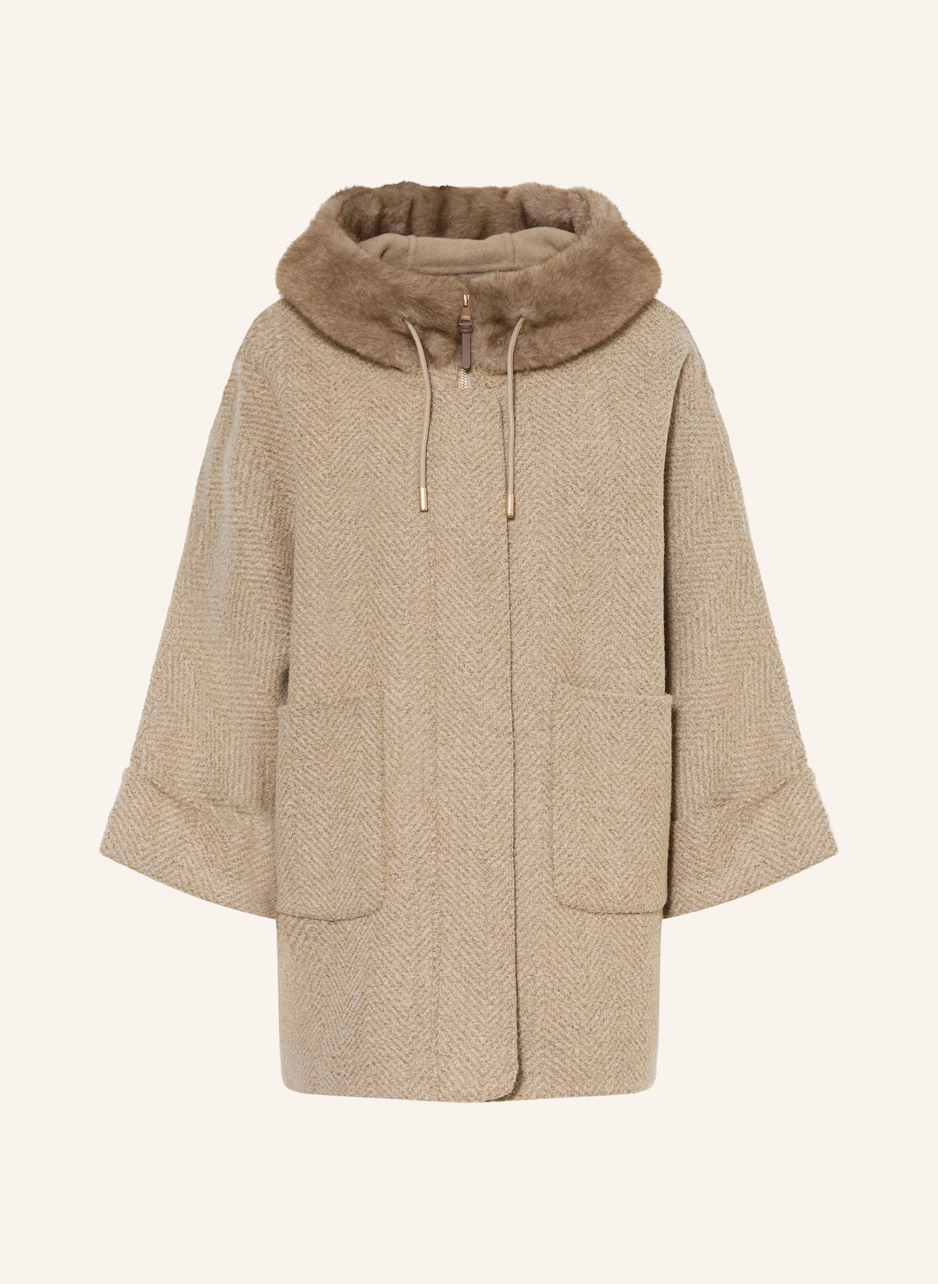 mabrun Kappa FULVIA med syntetpäls: BEIGE