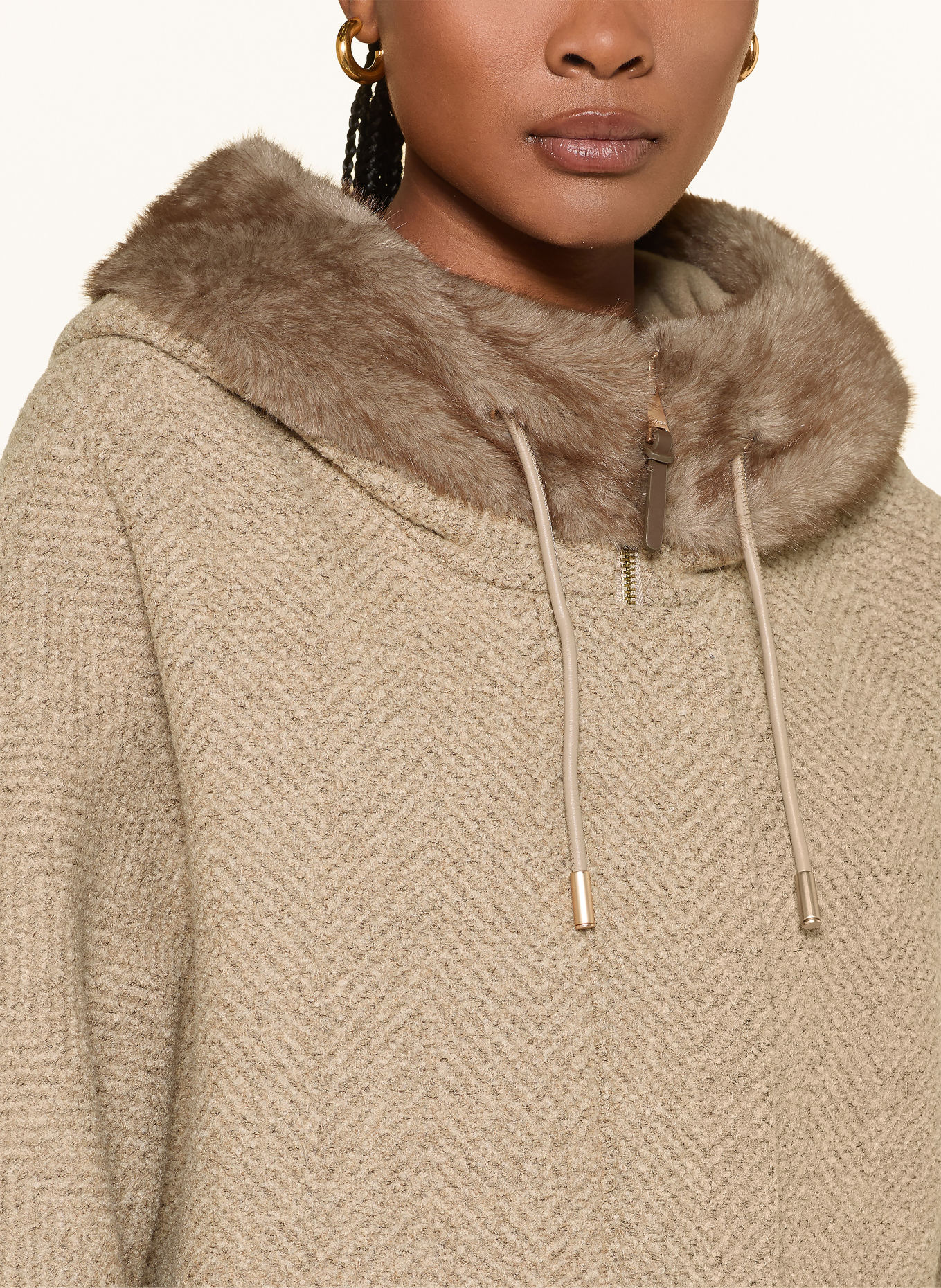 mabrun Kappa FULVIA med syntetpäls: BEIGE