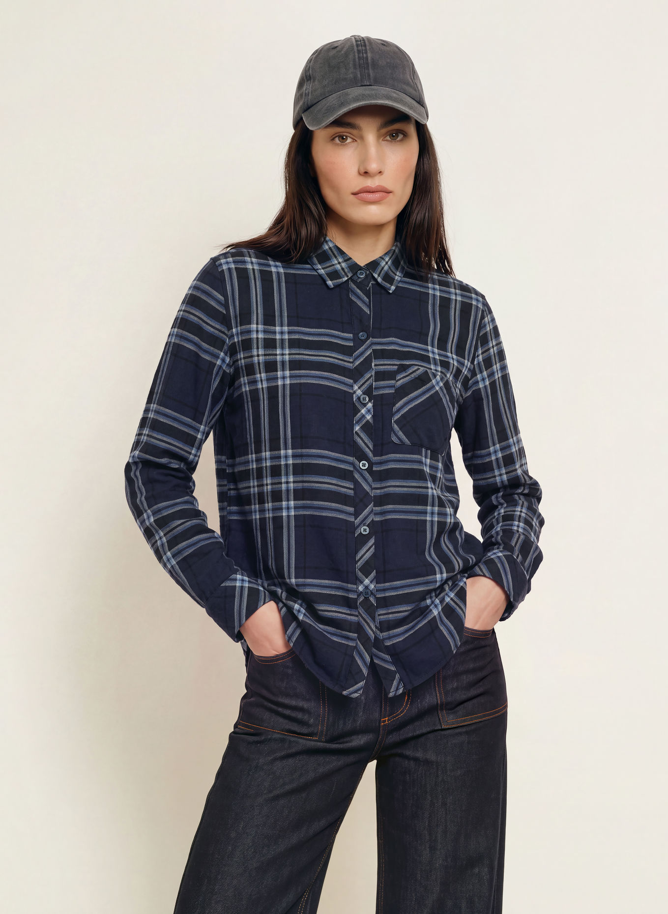 Rails Chemisier: BLEU FONCÉ / BEIGE / BLEU CLAIR