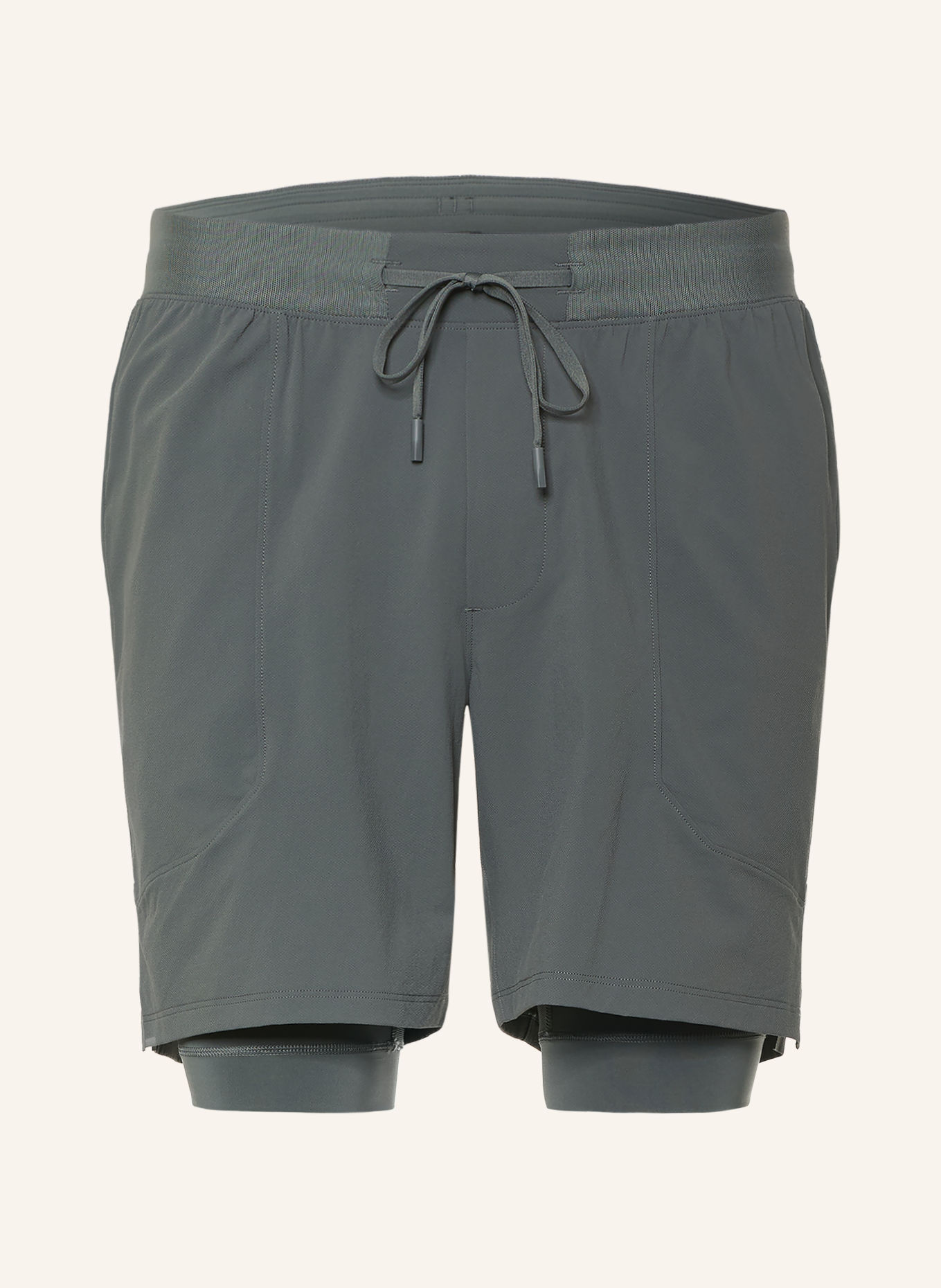 lululemon LICENSE TO TRAIN 7IN 2-in-1 training shorts: DARK GRAY