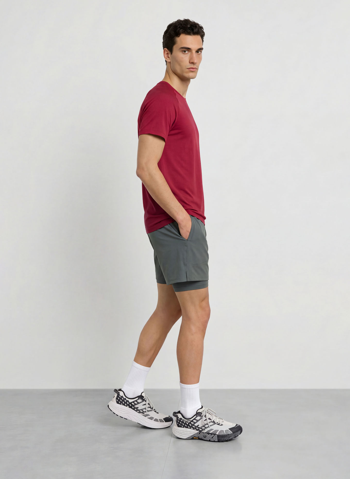 lululemon LICENSE TO TRAIN 7IN 2-in-1 training shorts: DARK GRAY