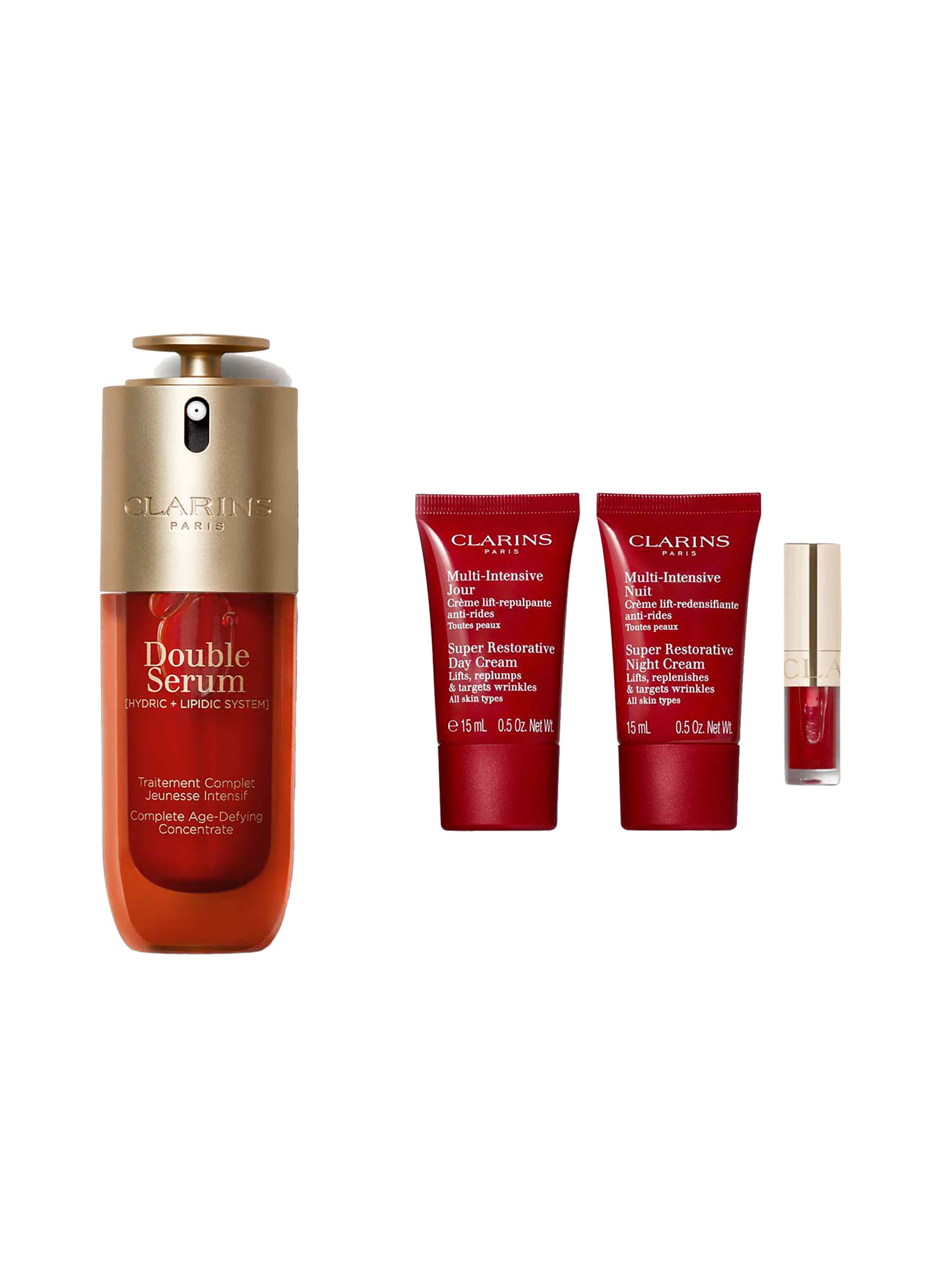 CLARINS DOUBLE SERUM & SUPER RESTORATIVE COLLECTION