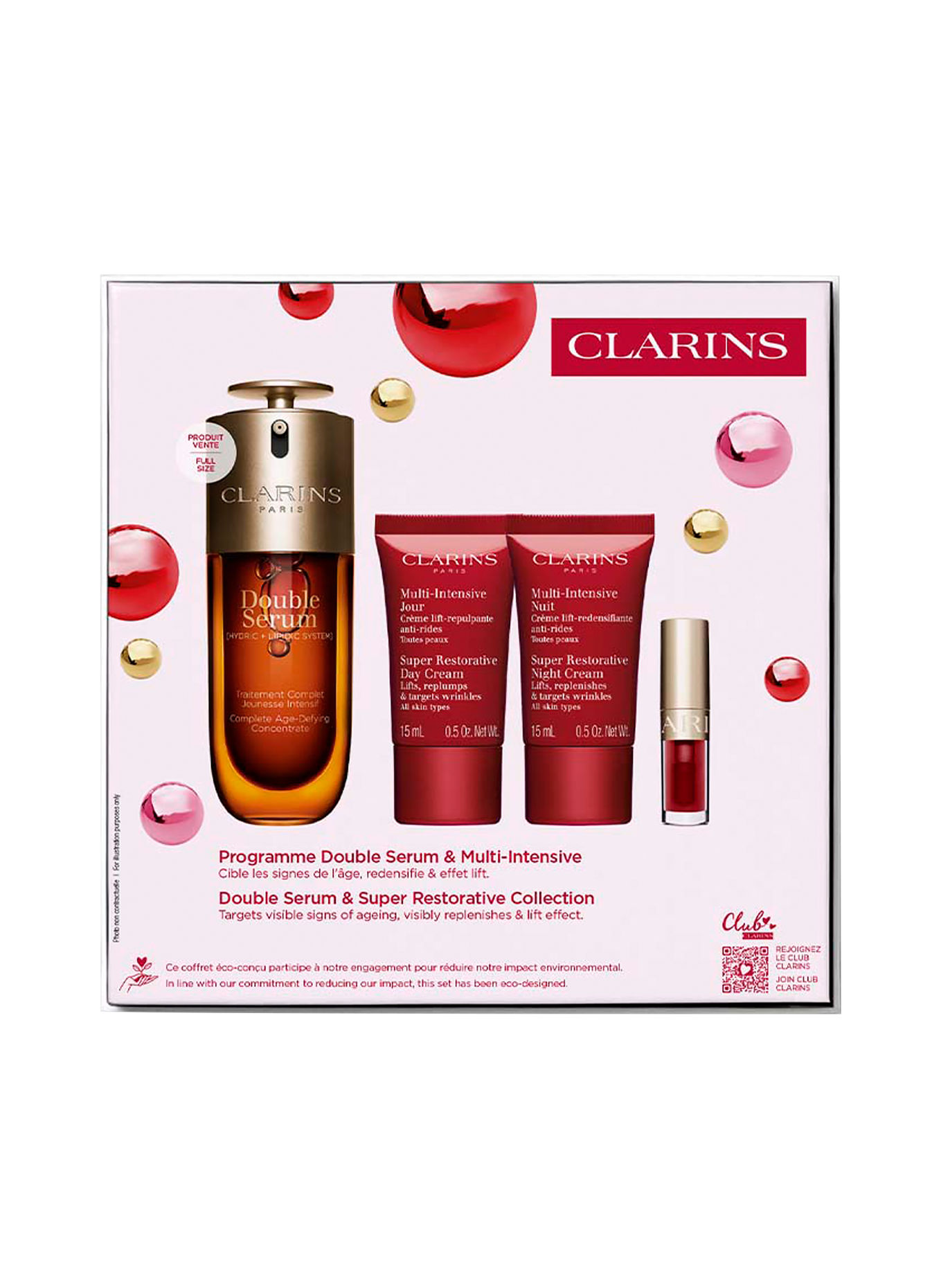 CLARINS DOUBLE SERUM & SUPER RESTORATIVE COLLECTION