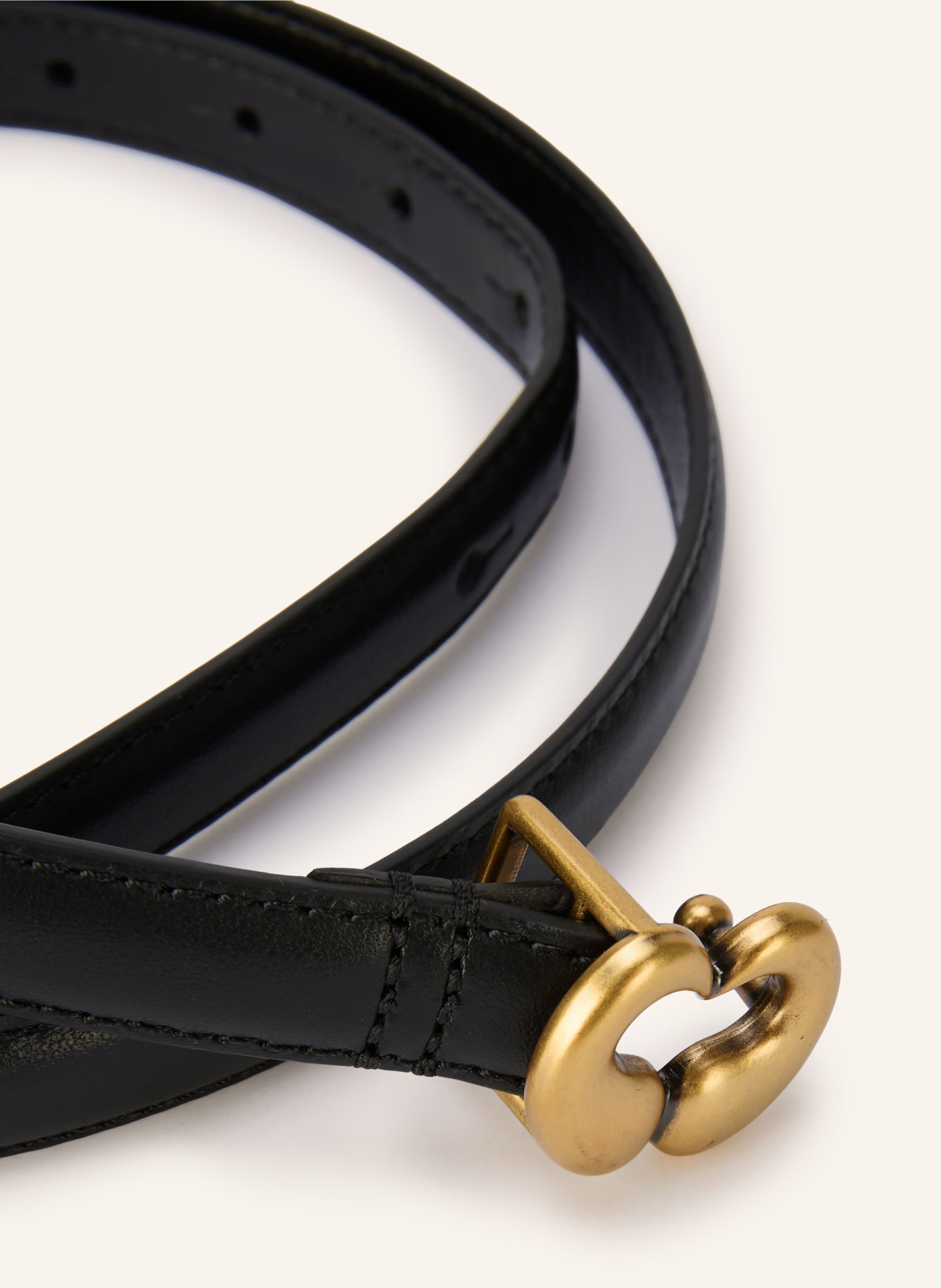 maje Ledergürtel: SCHWARZ / GOLD