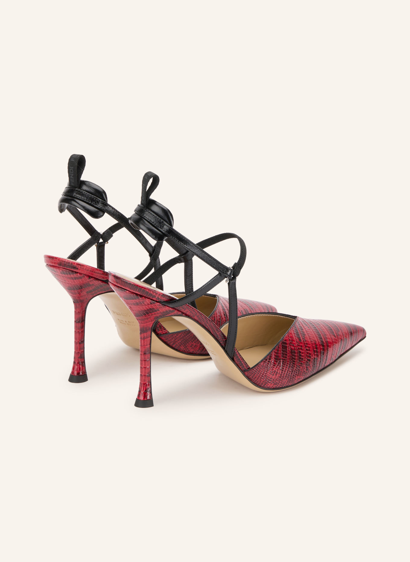 FENDI Slingback pumps: RED / BLACK