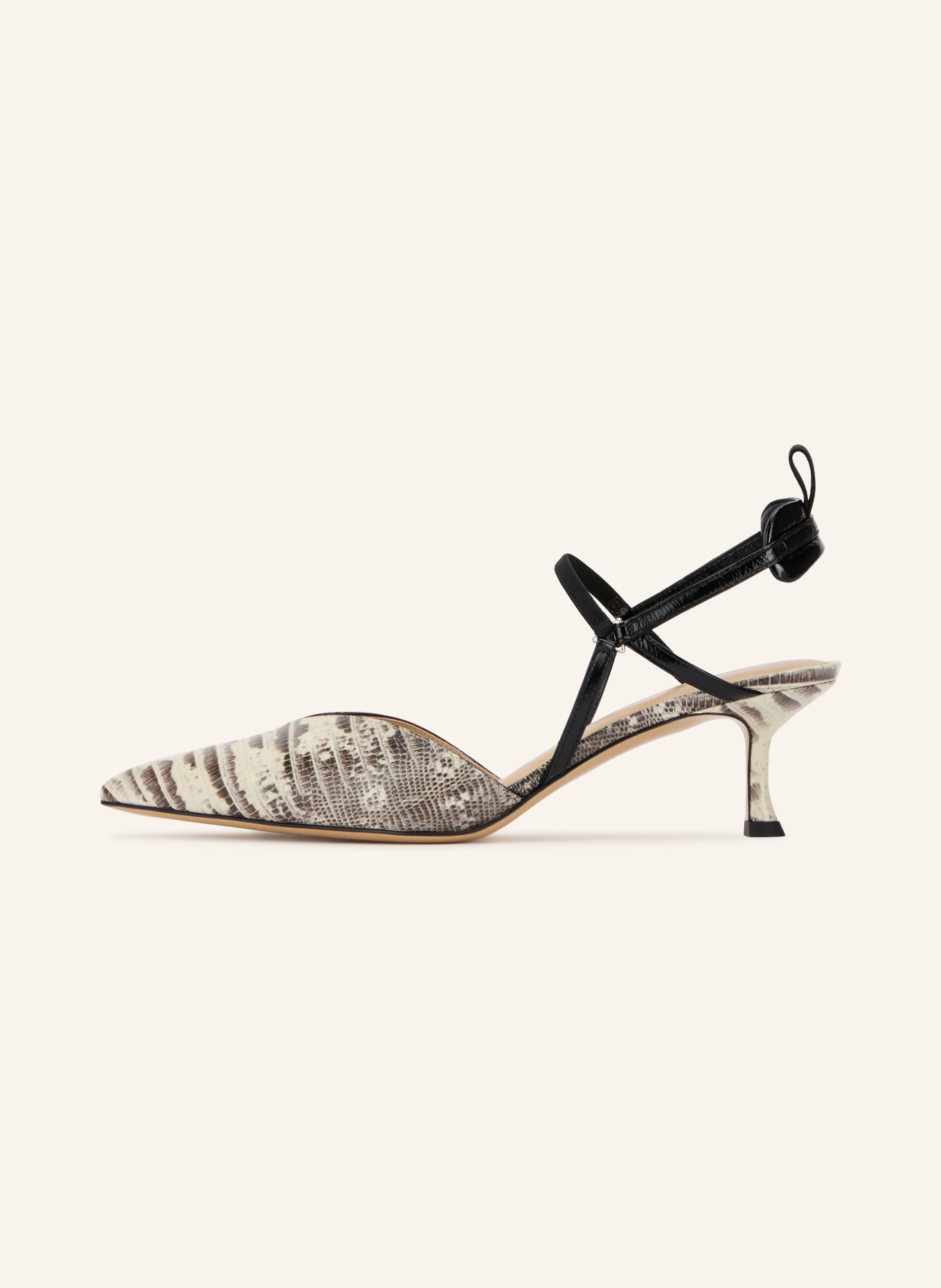 FENDI Slingback pumps: CREAM / DARK BROWN / BLACK