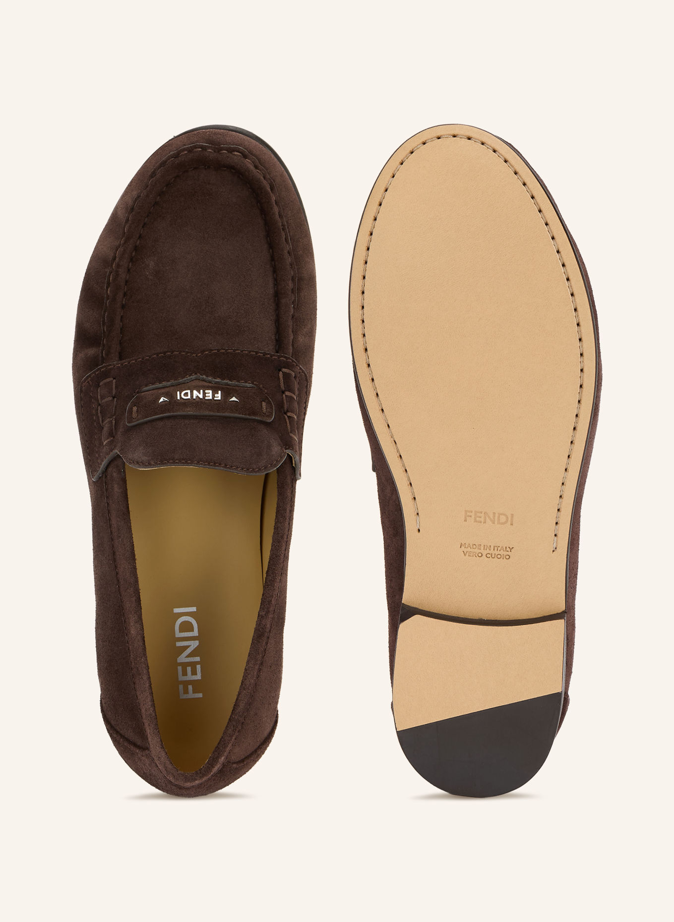 FENDI Loafers: DARK BROWN