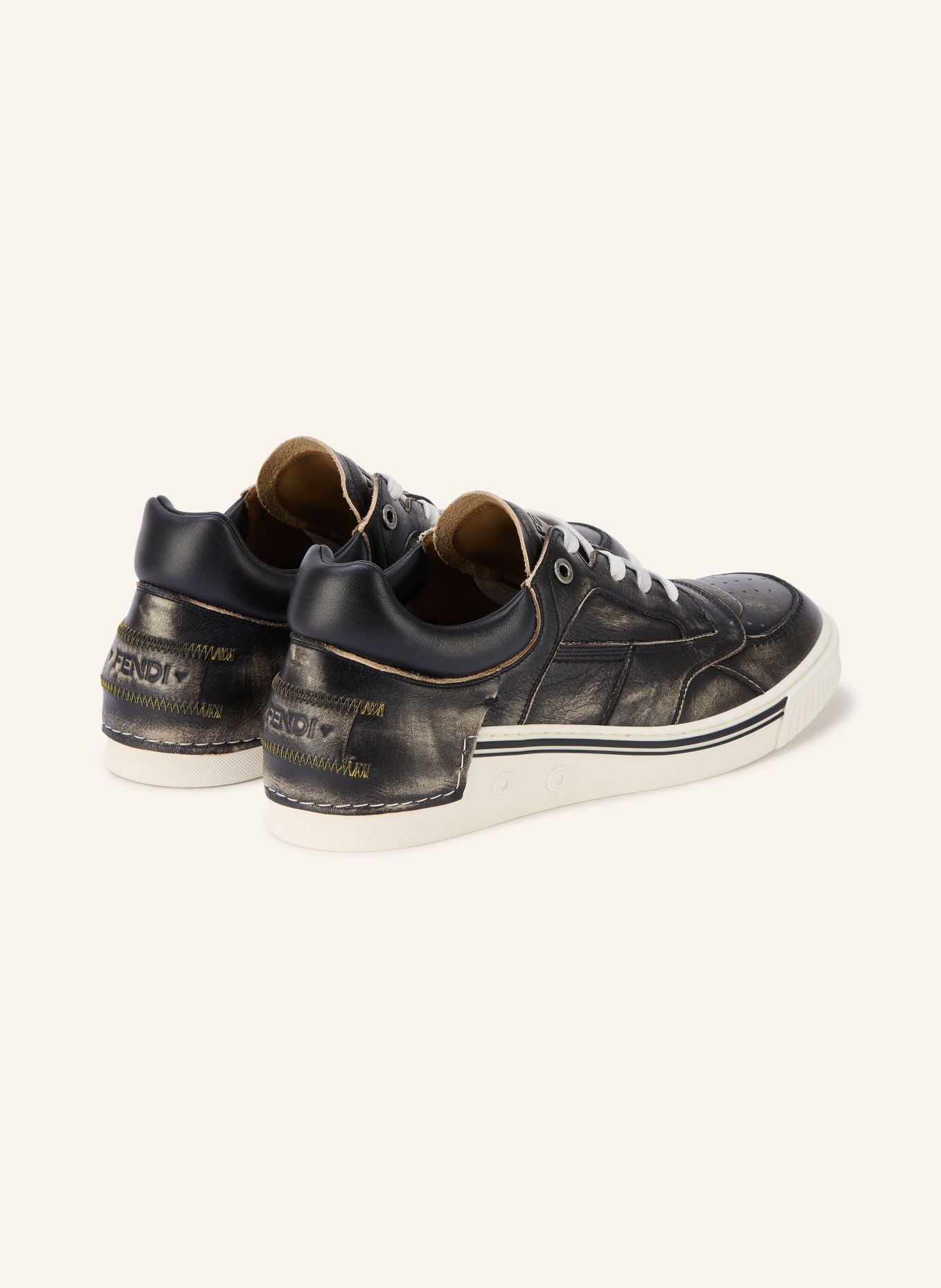FENDI Sneaker FENDER: SCHWARZ / BEIGE
